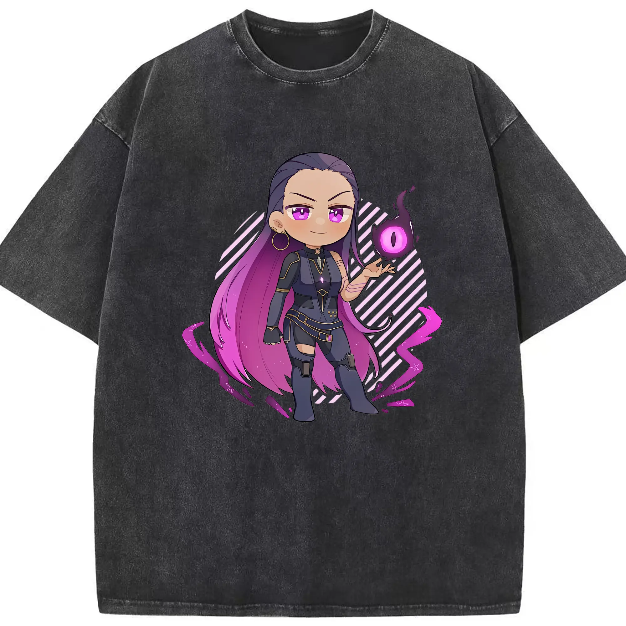 VALORANT グッズ,レイナ - 綿100％ ヴィンテージ風 半袖Tシャツ ・ フロントプリント ・ 柔らか肌触り ・ 通気性 快適 ・ スポーツ カジュアル 外出用