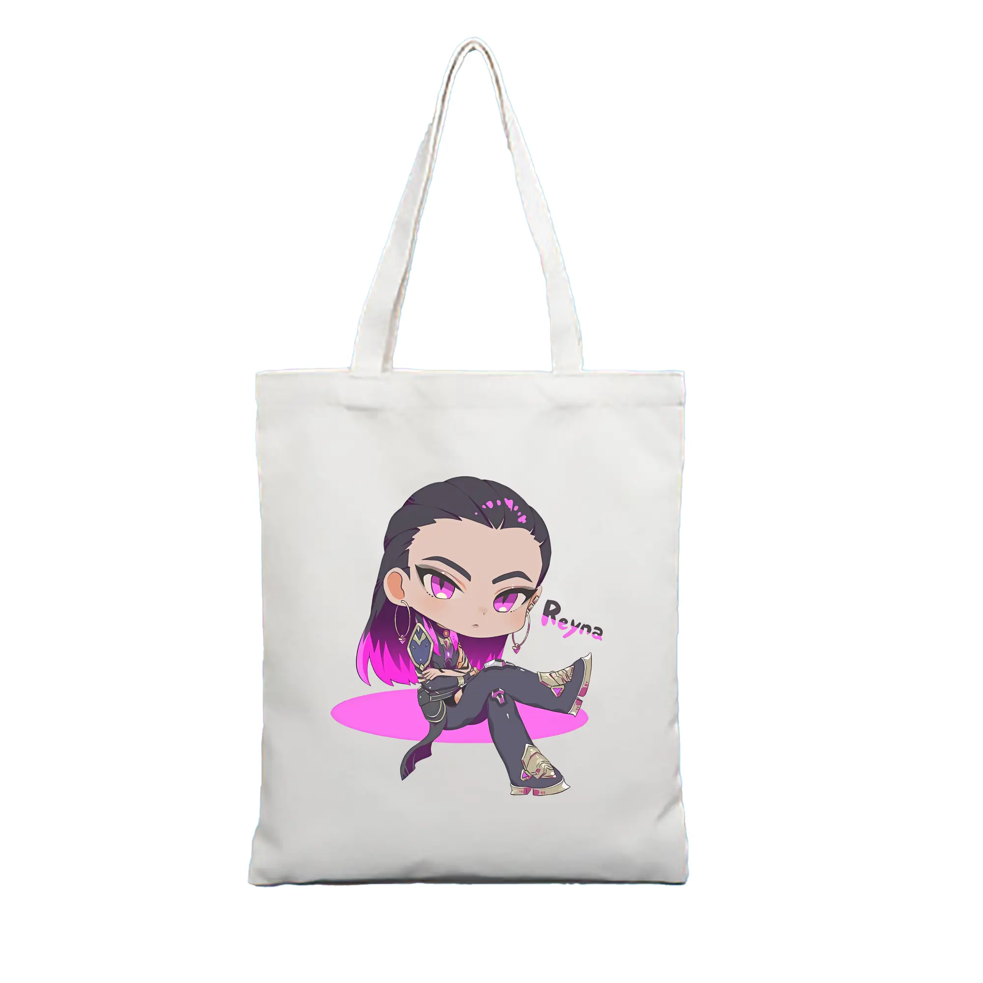 VALORANT グッズ,レイナ - 縦型キャンバス手提げバッグ（トートバッグ） ・ キャンバス素材 ・ ショッピング用 ・ 軽量 丈夫 お手入れ簡単