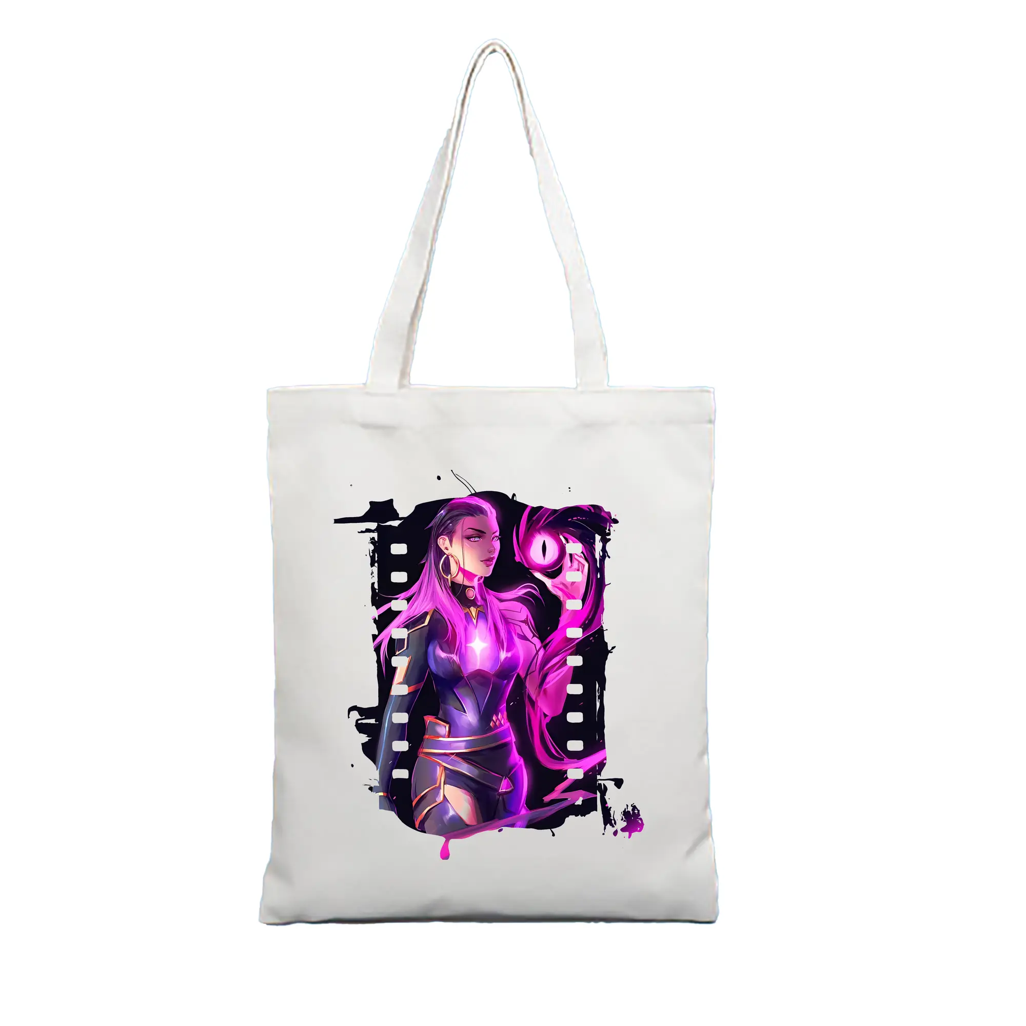 VALORANT グッズ,レイナ - 縦型キャンバス手提げバッグ（トートバッグ） ・ キャンバス素材 ・ ショッピング用 ・ 軽量 丈夫 お手入れ簡単