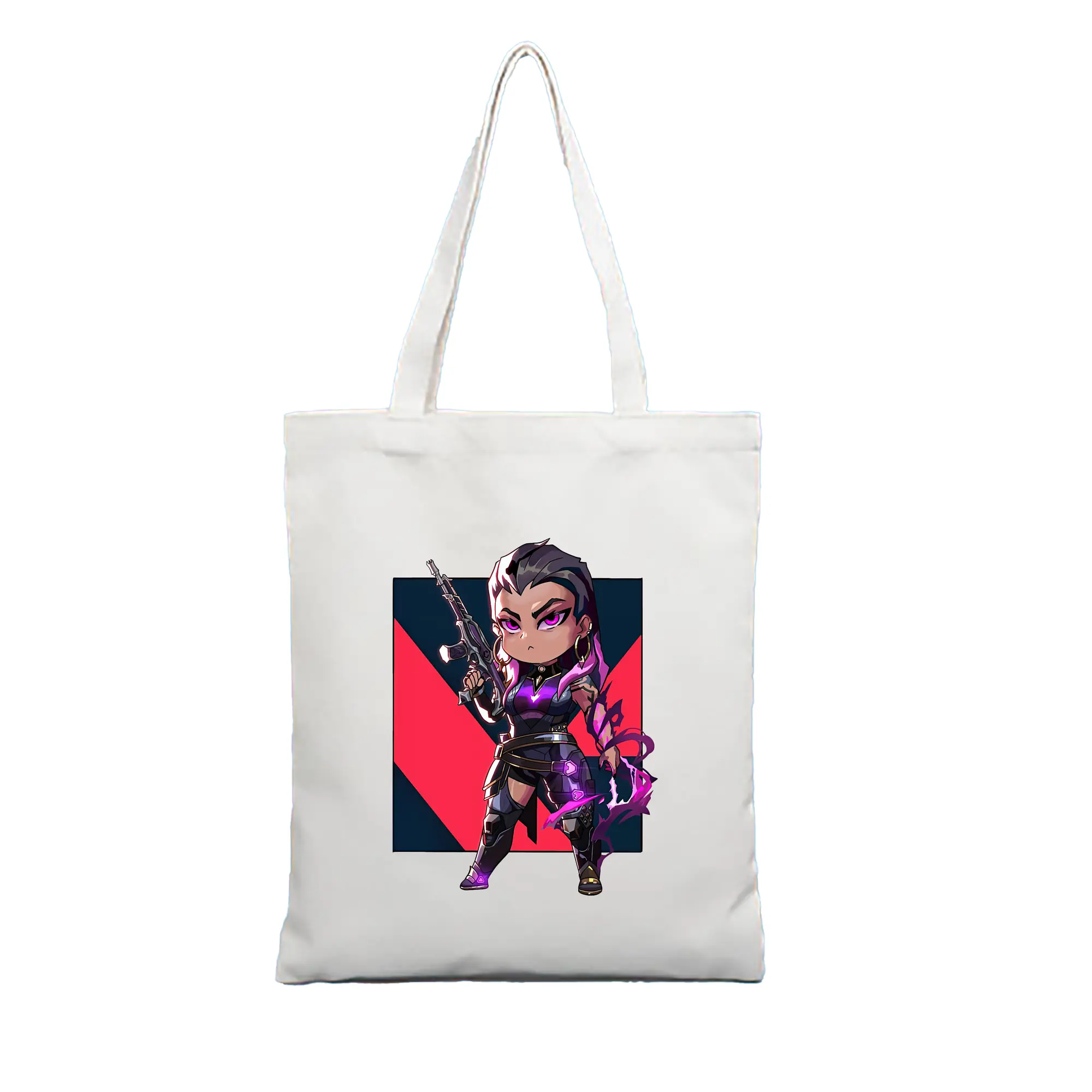VALORANT グッズ,レイナ - 縦型キャンバス手提げバッグ（トートバッグ） ・ キャンバス素材 ・ ショッピング用 ・ 軽量 丈夫 お手入れ簡単