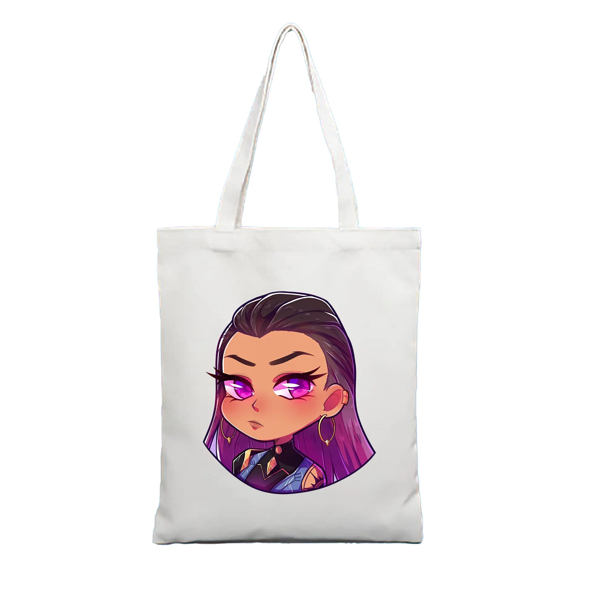 VALORANT グッズ,レイナ - 縦型キャンバス手提げバッグ（トートバッグ） ・ キャンバス素材 ・ ショッピング用 ・ 軽量 丈夫 お手入れ簡単