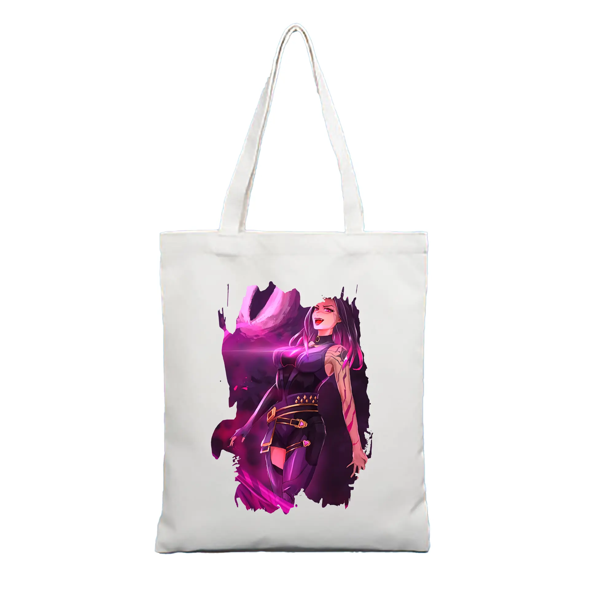 VALORANT グッズ,レイナ - 縦型キャンバス手提げバッグ（トートバッグ） ・ キャンバス素材 ・ ショッピング用 ・ 軽量 丈夫 お手入れ簡単