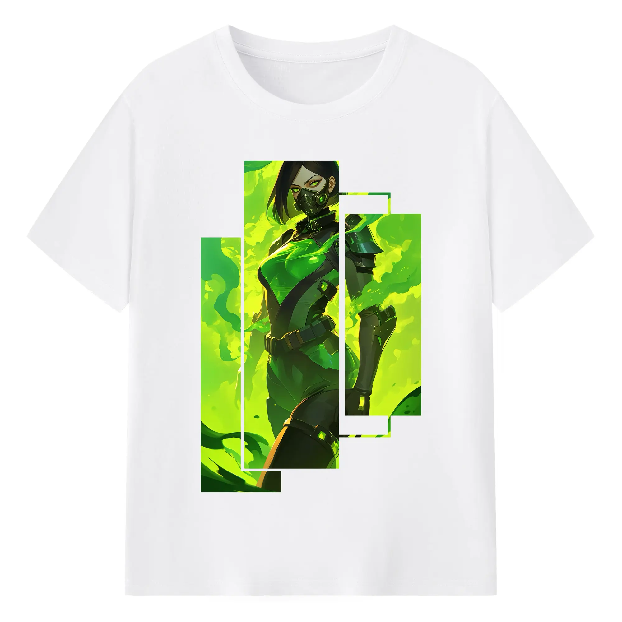 VALORANT グッズ,ヴァイパー - 綿100％ 半袖Tシャツ ・ フロントプリント ・ 快適 通気性 ・ 日常使い 散歩 スポーツ用