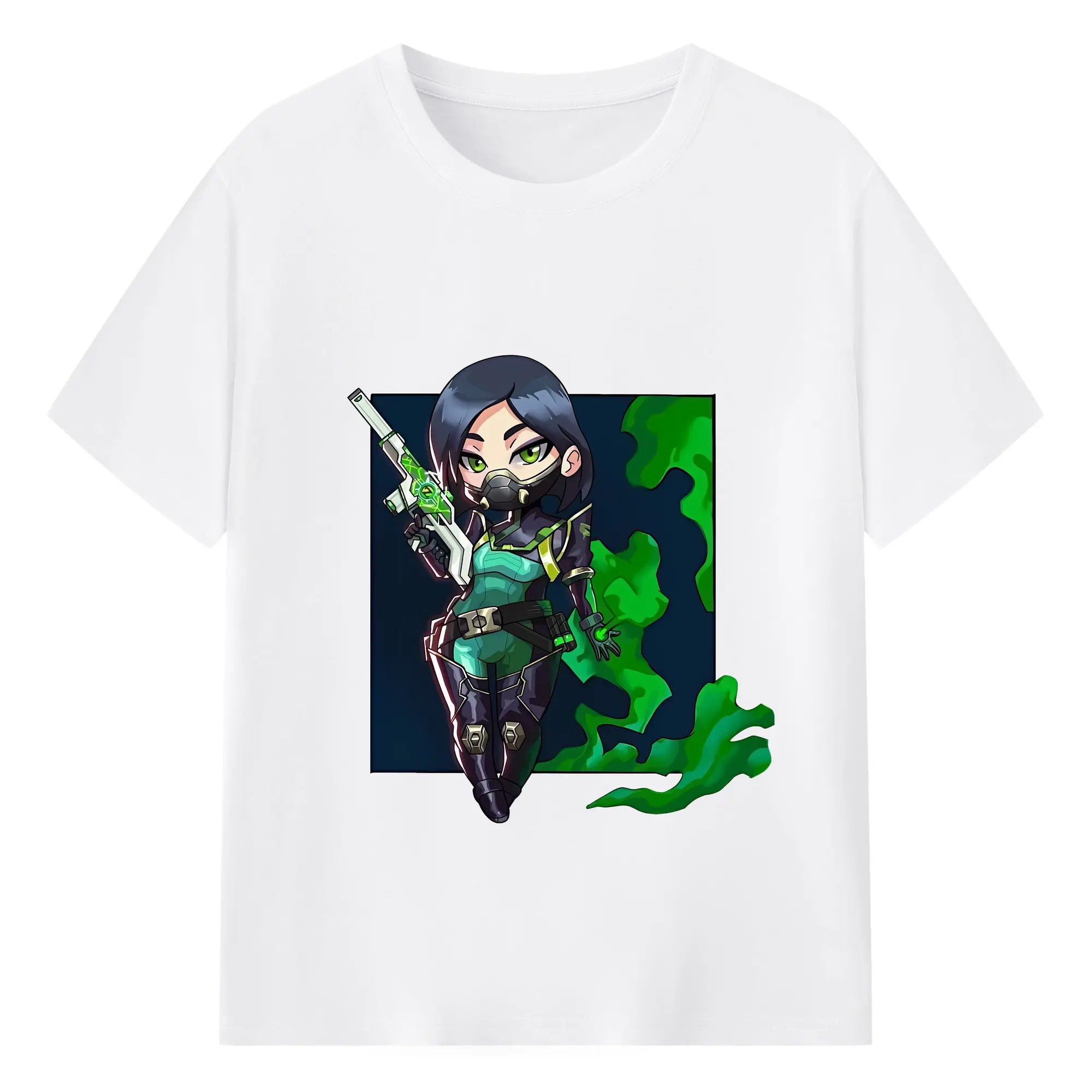 VALORANT グッズ,ヴァイパー - 綿100％ 半袖Tシャツ ・ フロントプリント ・ 快適 通気性 ・ 日常使い 散歩 スポーツ用