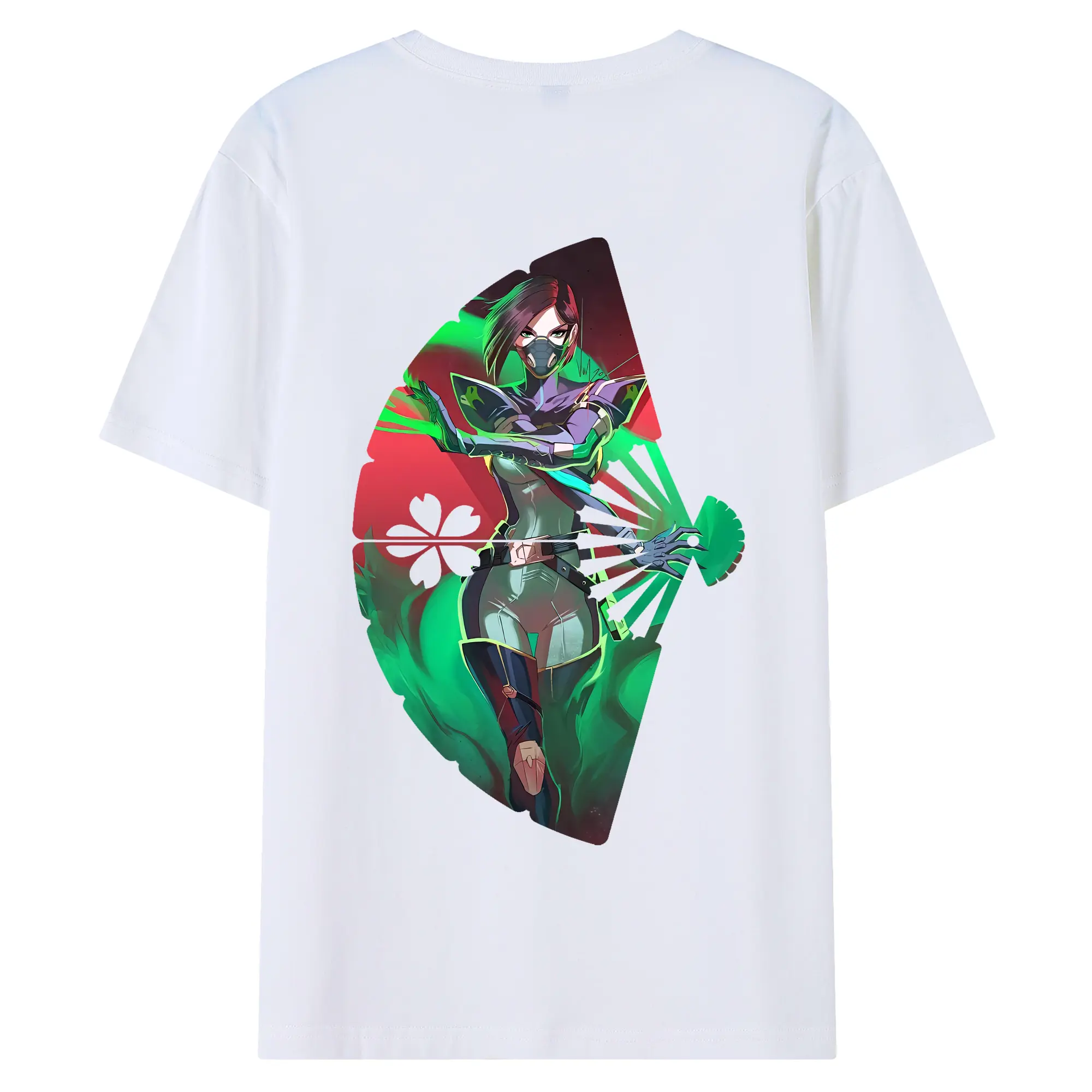 VALORANT グッズ,ヴァイパー - 綿100％ 半袖Tシャツ ・ バックプリント ・ 快適 通気性 ・ 日常使い 散歩 スポーツ用