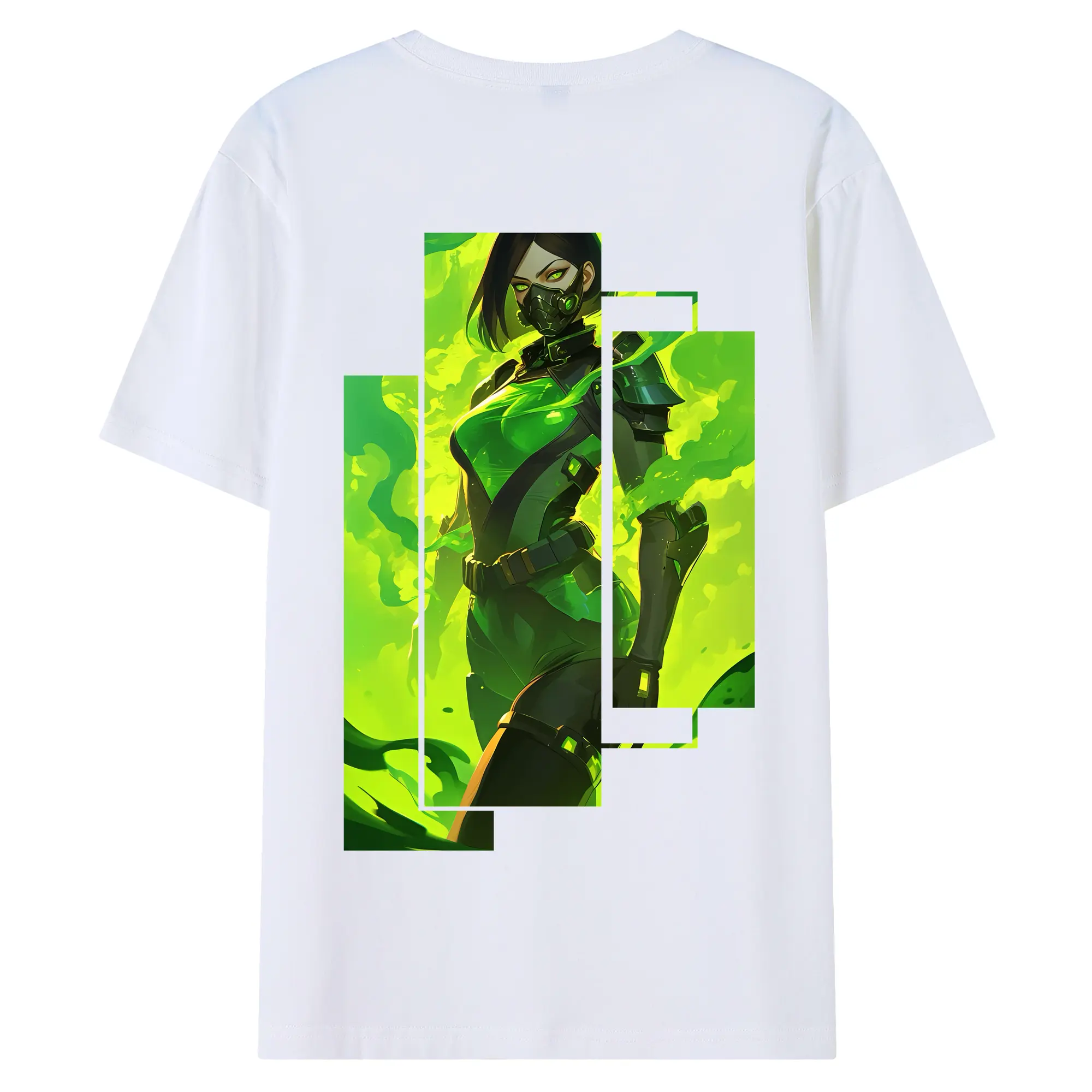 VALORANT グッズ,ヴァイパー - 綿100％ 半袖Tシャツ ・ バックプリント ・ 快適 通気性 ・ 日常使い 散歩 スポーツ用