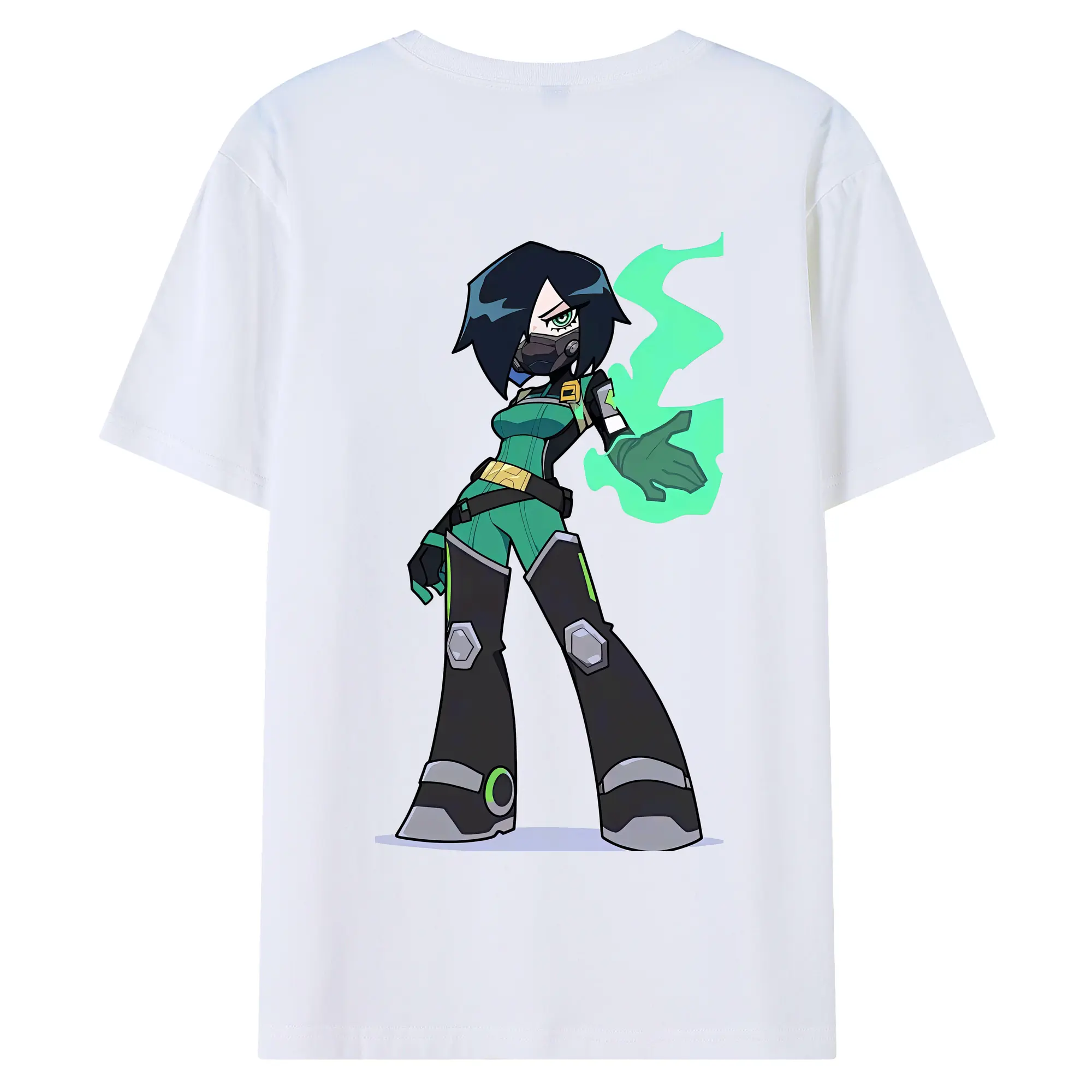 VALORANT グッズ,ヴァイパー - 綿100％ 半袖Tシャツ ・ バックプリント ・ 快適 通気性 ・ 日常使い 散歩 スポーツ用