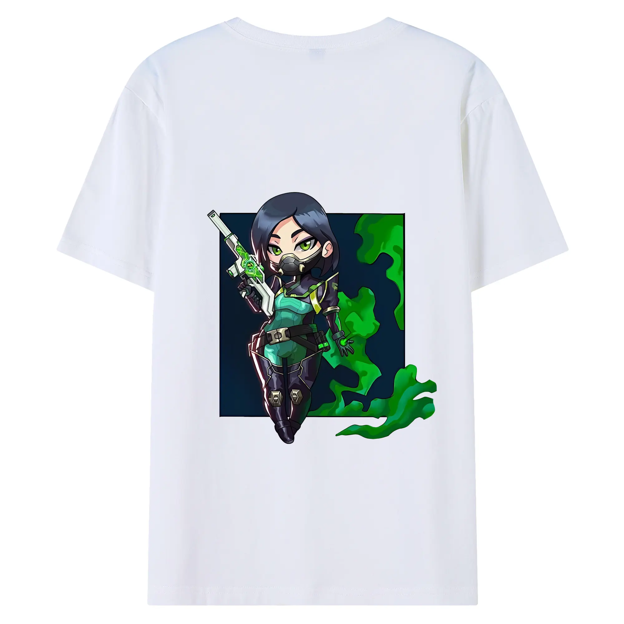 VALORANT グッズ,ヴァイパー - 綿100％ 半袖Tシャツ ・ バックプリント ・ 快適 通気性 ・ 日常使い 散歩 スポーツ用