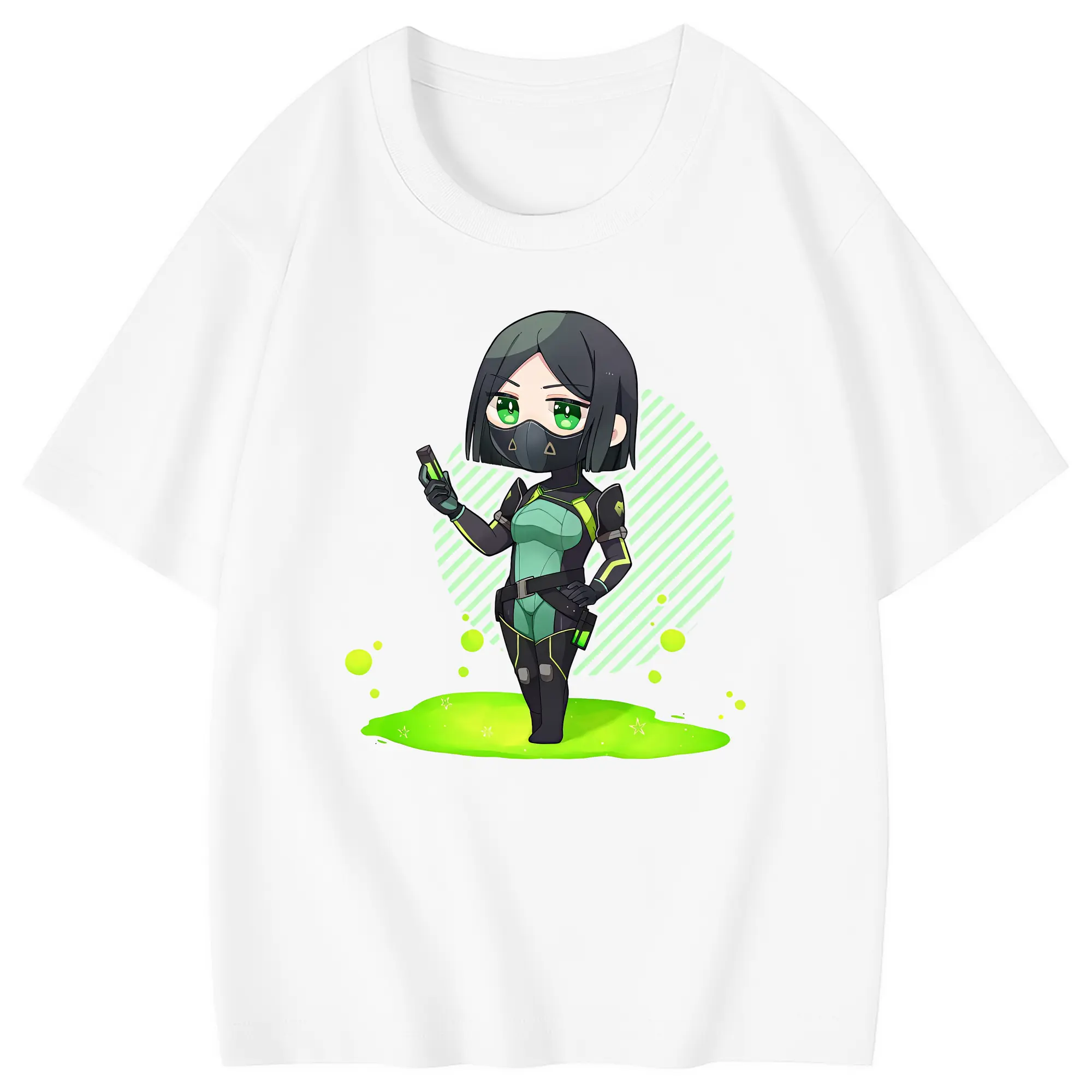 VALORANT グッズ,ヴァイパー - 綿100％ キッズTシャツ ・ フロントプリント ・ 快適 通気性 ・ スポーツ カジュアル 散歩用