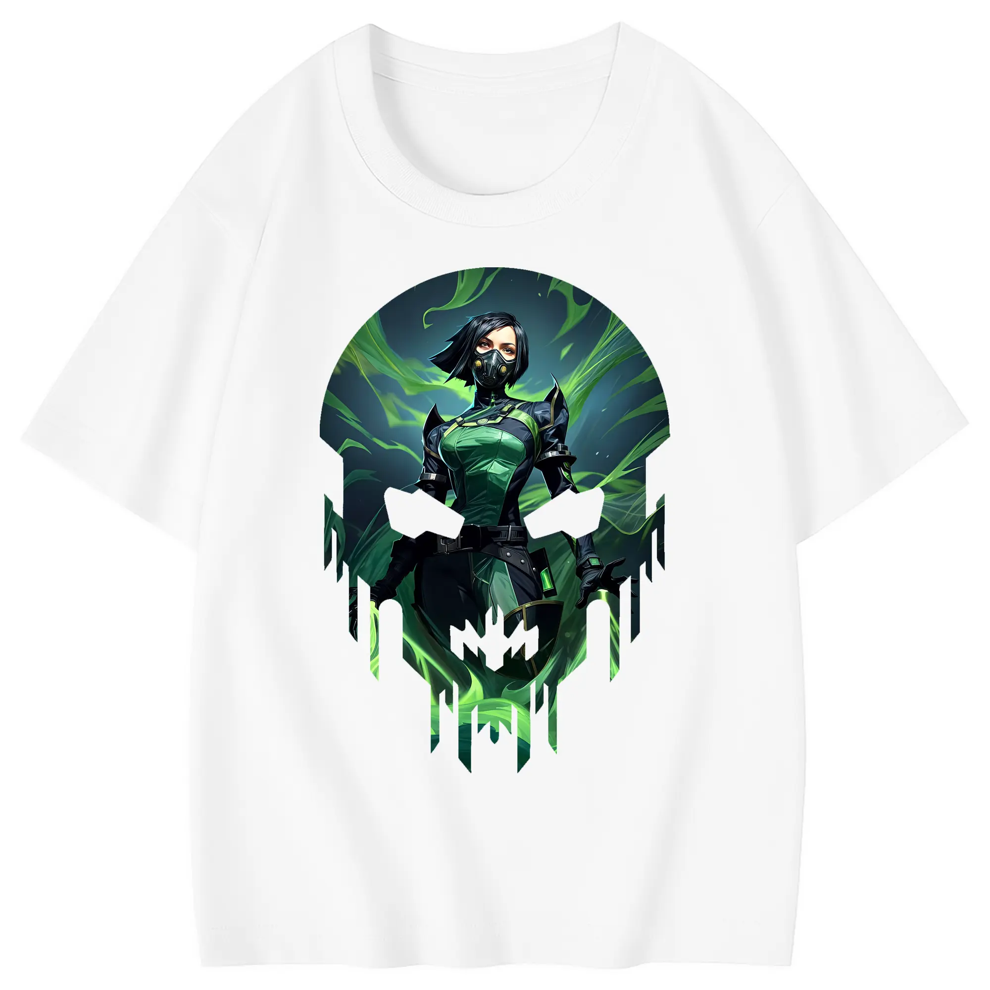 VALORANT グッズ,ヴァイパー - 綿100％ キッズTシャツ ・ フロントプリント ・ 快適 通気性 ・ スポーツ カジュアル 散歩用