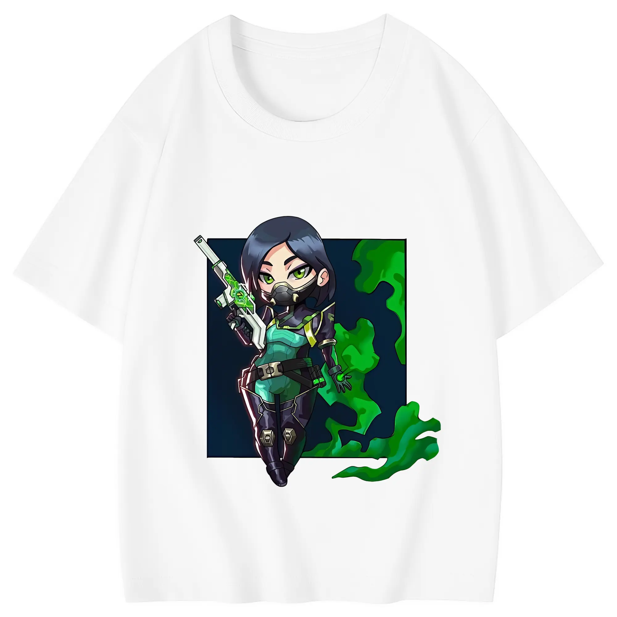 VALORANT グッズ,ヴァイパー - 綿100％ キッズTシャツ ・ フロントプリント ・ 快適 通気性 ・ スポーツ カジュアル 散歩用