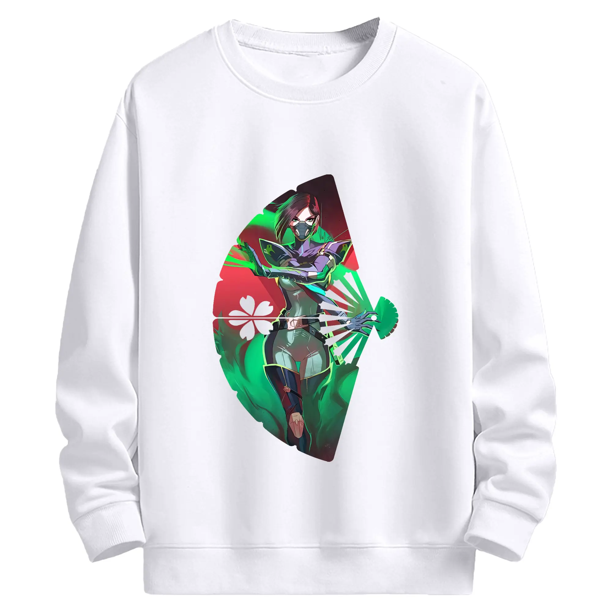 VALORANT グッズ,ヴァイパー - 高品質 クルーネック スウェット ・ コットン59％ ポリエステル41％ ・ ユニセックス 長袖 トレーナー ・ カジュアル デイリー スポーツ 散歩用