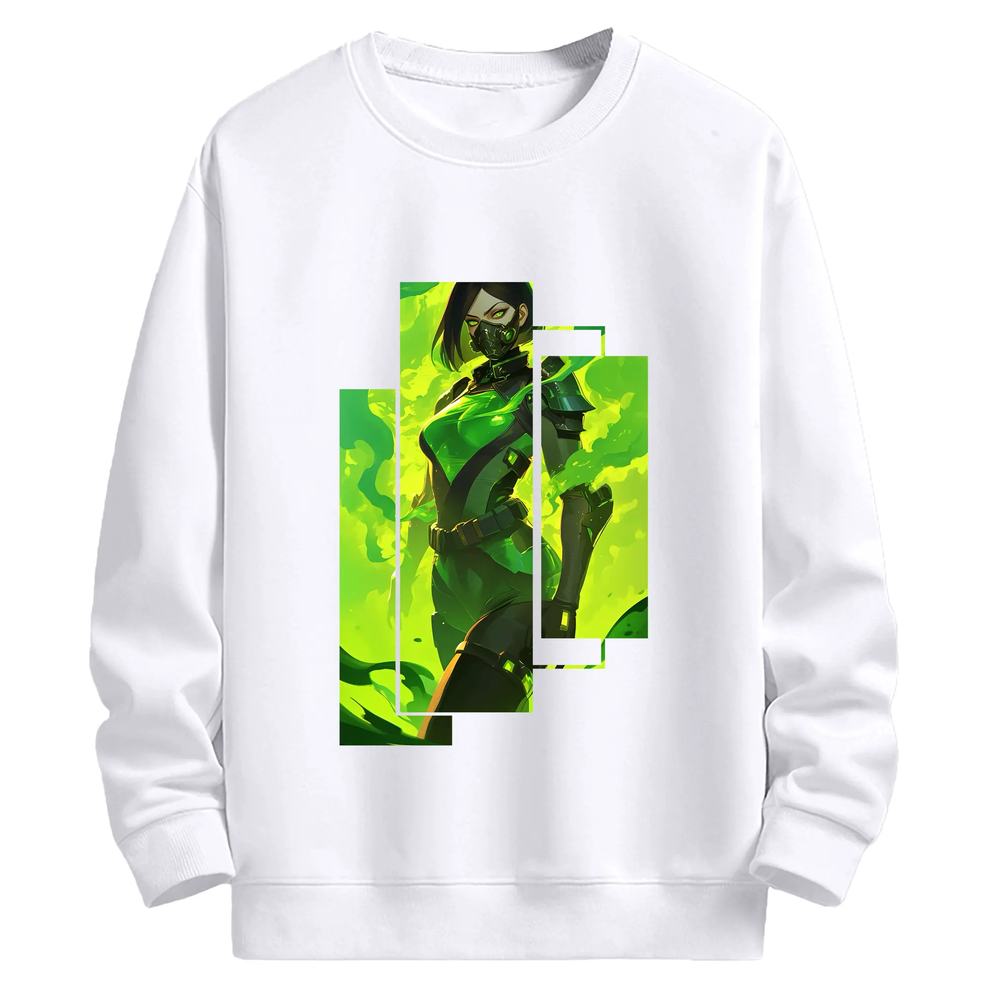 VALORANT グッズ,ヴァイパー - 高品質 クルーネック スウェット ・ コットン59％ ポリエステル41％ ・ ユニセックス 長袖 トレーナー ・ カジュアル デイリー スポーツ 散歩用