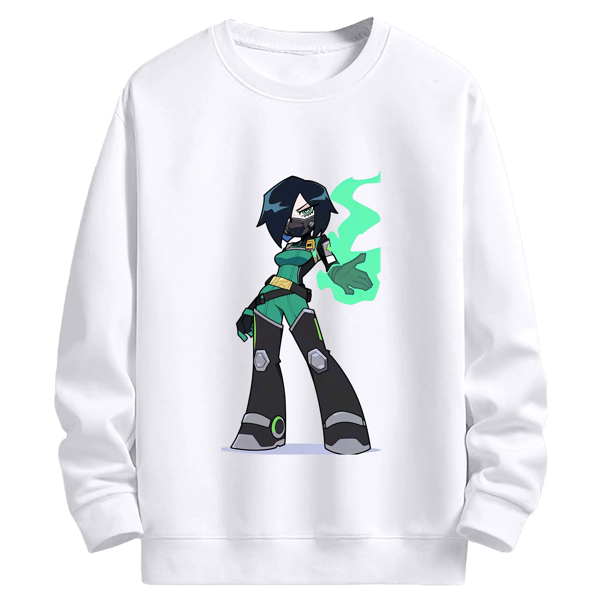 VALORANT グッズ,ヴァイパー - 高品質 クルーネック スウェット ・ コットン59％ ポリエステル41％ ・ ユニセックス 長袖 トレーナー ・ カジュアル デイリー スポーツ 散歩用