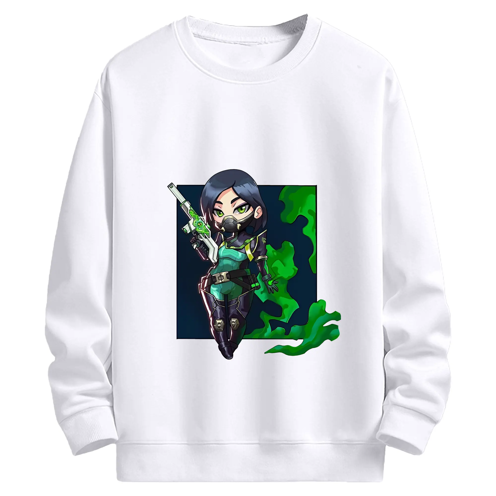 VALORANT グッズ,ヴァイパー - 高品質 クルーネック スウェット ・ コットン59％ ポリエステル41％ ・ ユニセックス 長袖 トレーナー ・ カジュアル デイリー スポーツ 散歩用