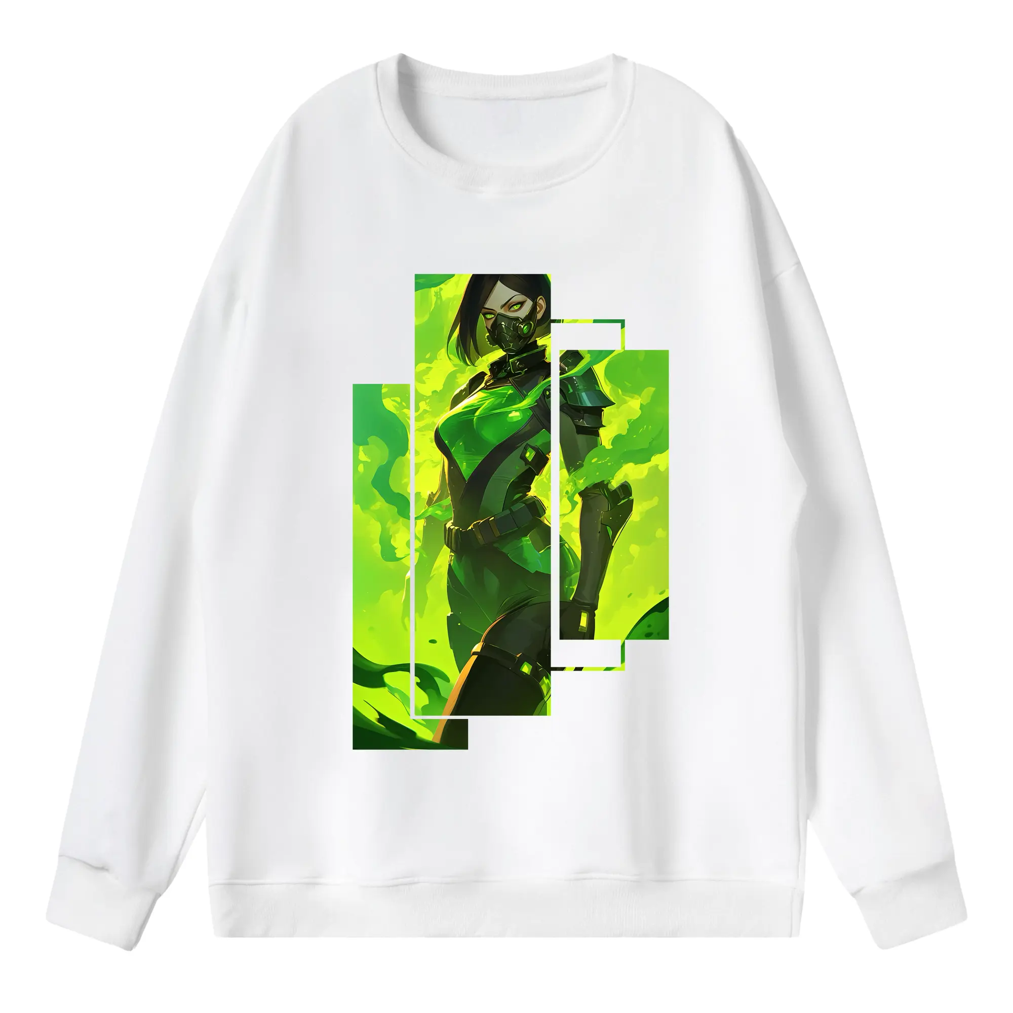 VALORANT グッズ,ヴァイパー - 薄手 クルーネック スウェット 裏毛260g · ポリエステル 春秋向け カジュアル 男女兼用 · トレーナー デイリー スポーツ 散歩に最適