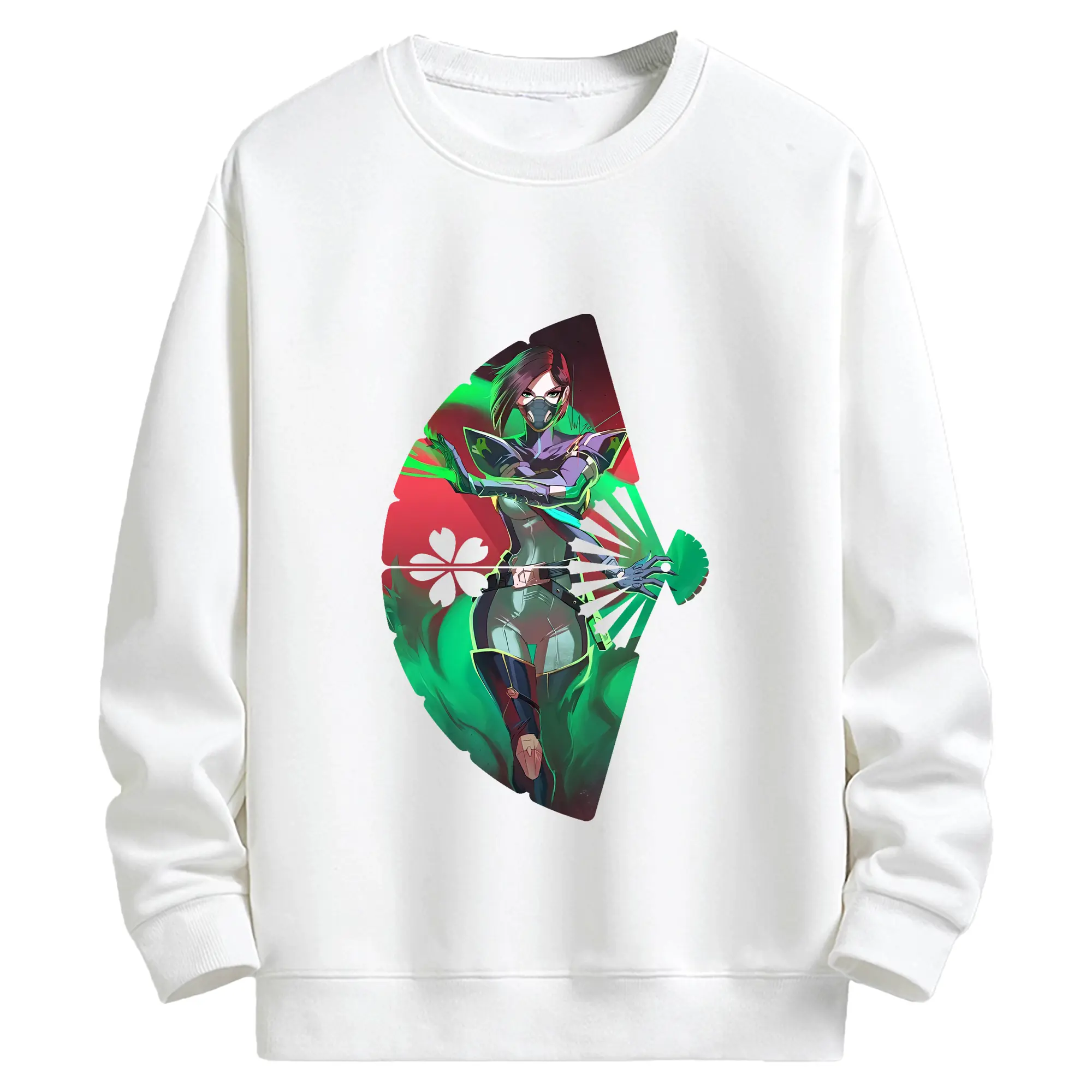 VALORANT グッズ,ヴァイパー - キッズ クルーネックスウェットシャツ ・ フロントプリント ・ 綿80％ ポリエステル20％ ・ 快適 通学 スポーツ 日常使い お散歩用