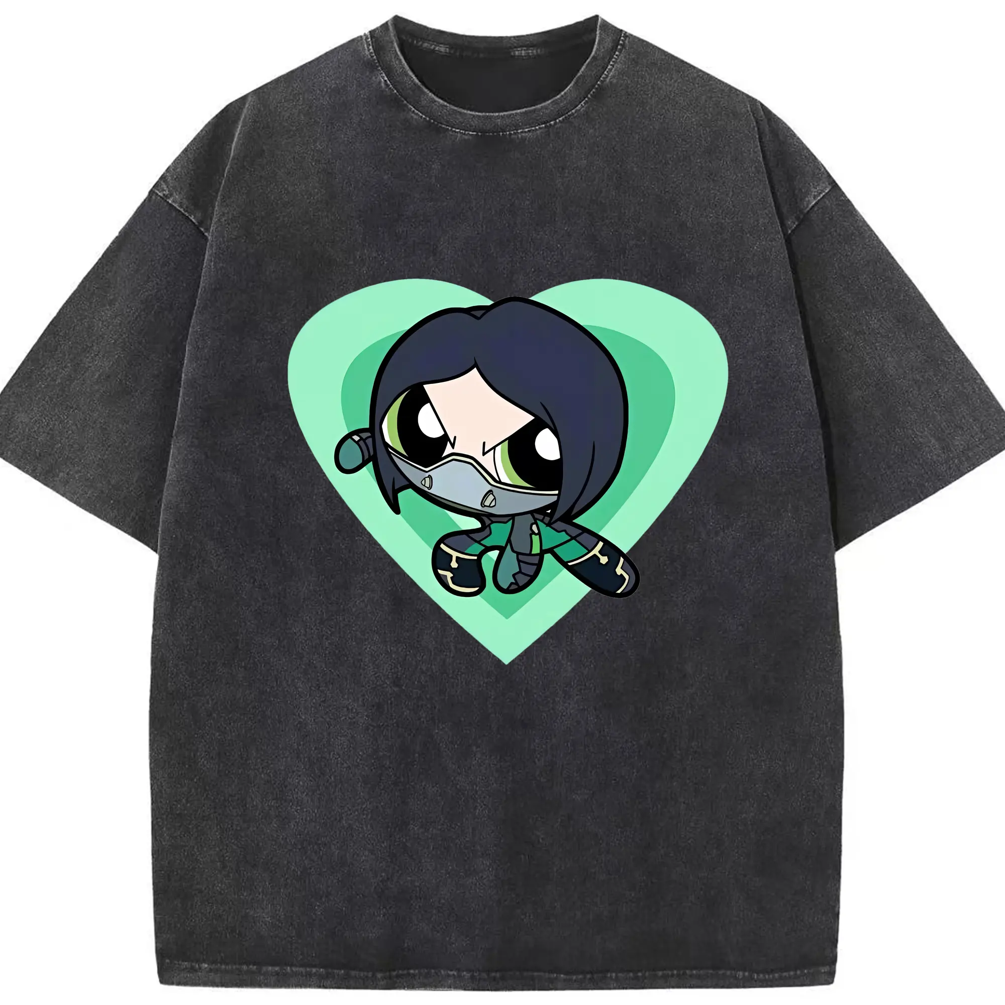 VALORANT グッズ,ヴァイパー - 綿100％ ヴィンテージ風 半袖Tシャツ ・ フロントプリント ・ 柔らか肌触り ・ 通気性 快適 ・ スポーツ カジュアル 外出用