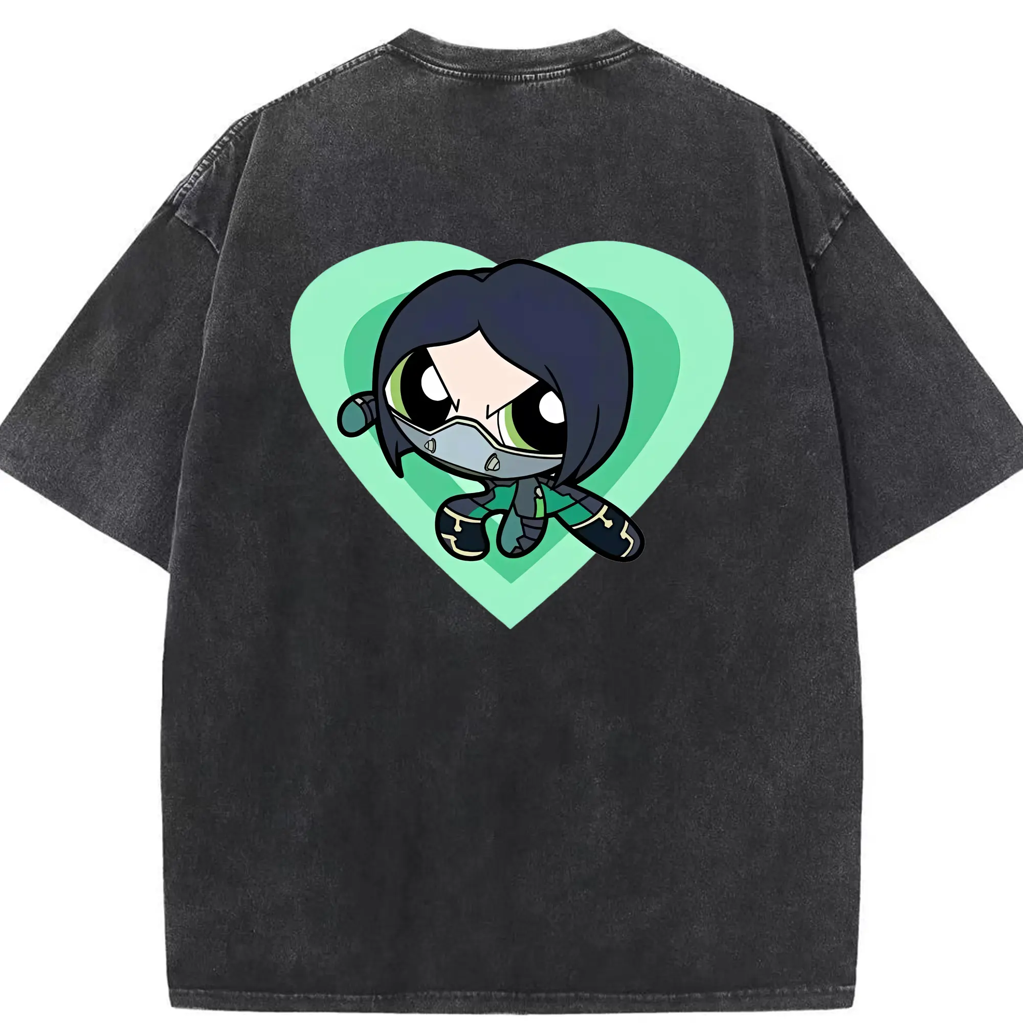 VALORANT グッズ,ヴァイパー - 綿100％ ヴィンテージ風 半袖Tシャツ ・ 背面プリント ・ 柔らか肌触り ・ 通気性 快適 ・ スポーツ カジュアル 外出用