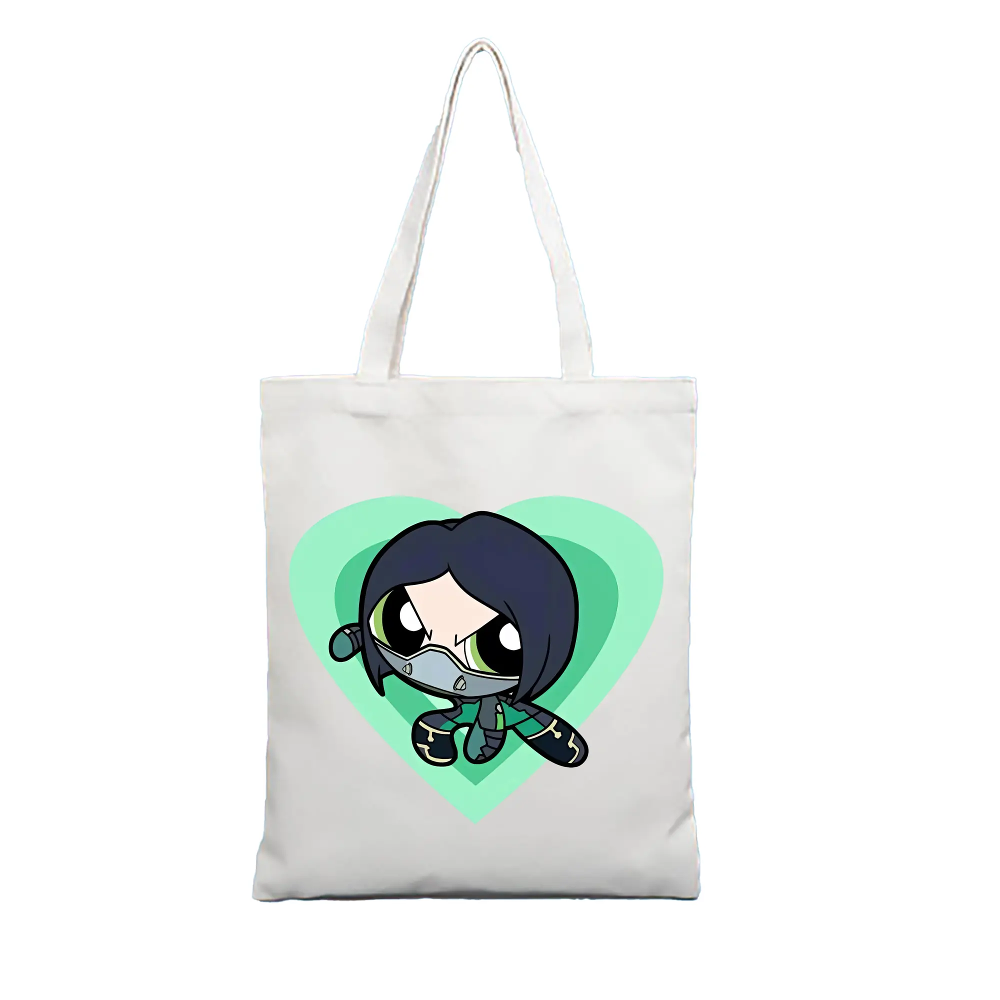 VALORANT グッズ,ヴァイパー - 縦型キャンバス手提げバッグ（トートバッグ） ・ キャンバス素材 ・ ショッピング用 ・ 軽量 丈夫 お手入れ簡単