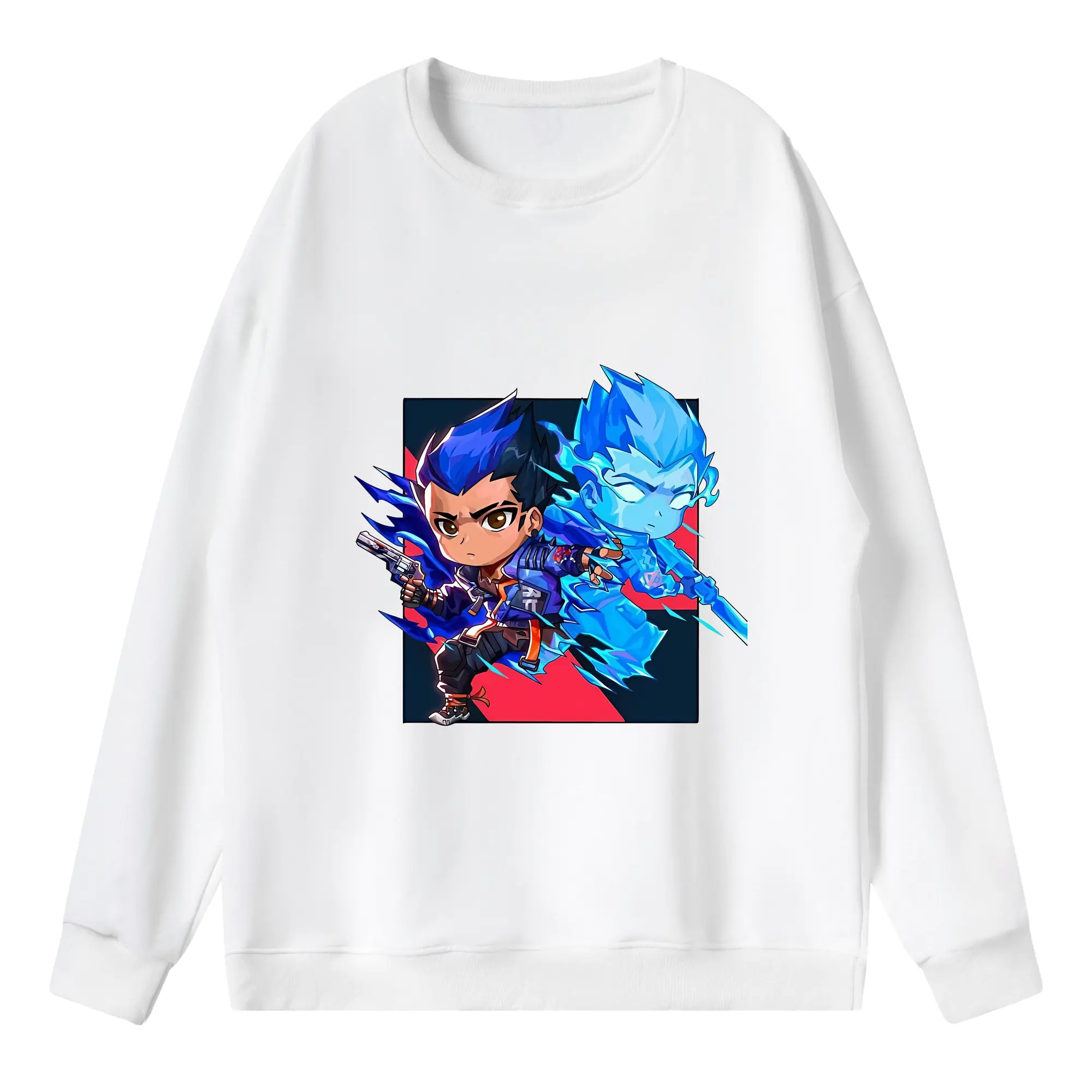 VALORANT グッズ,ヨル - 薄手 クルーネック スウェット 裏毛260g · ポリエステル 春秋向け カジュアル 男女兼用 · トレーナー デイリー スポーツ 散歩に最適