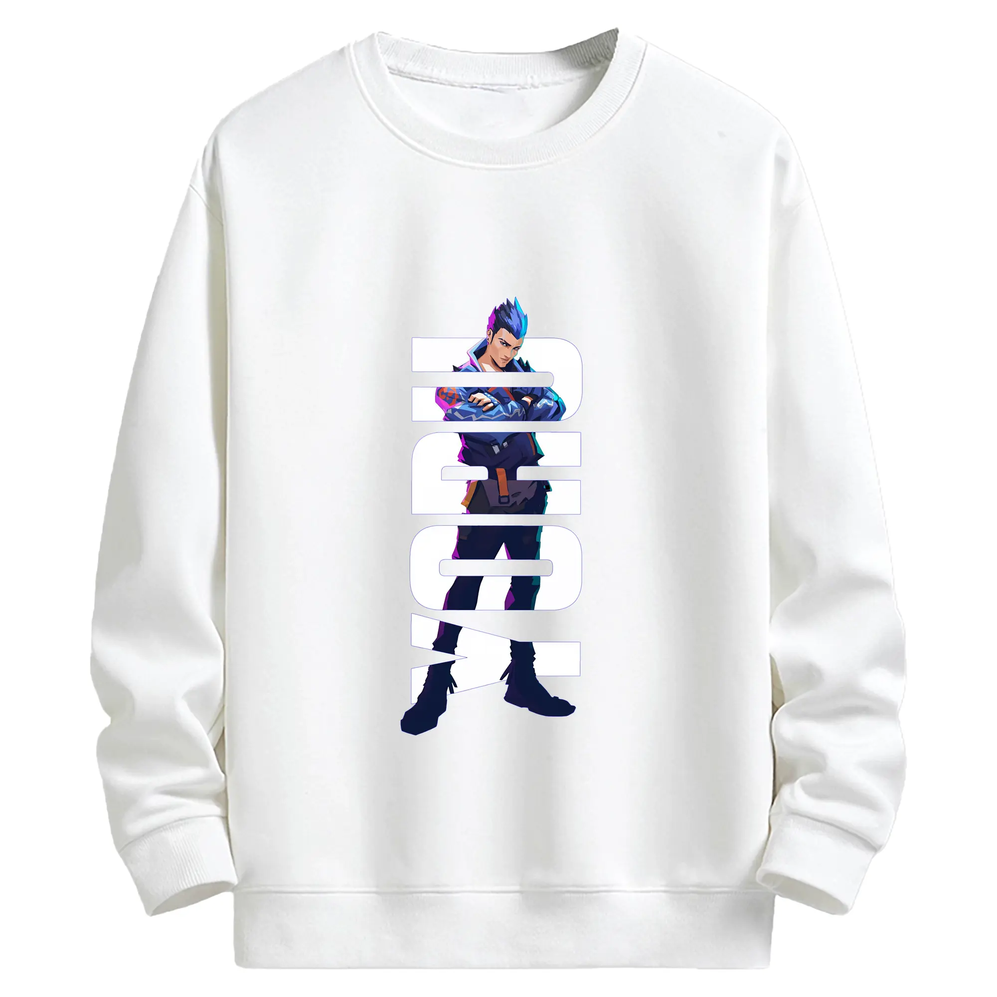 VALORANT グッズ,ヨル - キッズ クルーネックスウェットシャツ ・ フロントプリント ・ 綿80％ ポリエステル20％ ・ 快適 通学 スポーツ 日常使い お散歩用