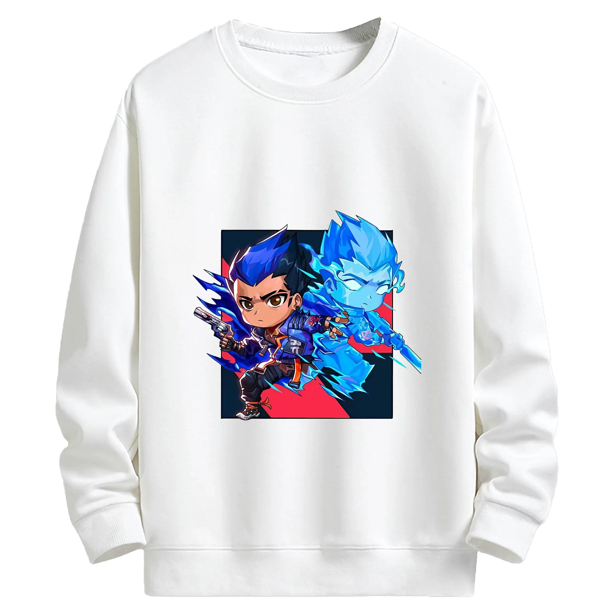 VALORANT グッズ,ヨル - キッズ クルーネックスウェットシャツ ・ フロントプリント ・ 綿80％ ポリエステル20％ ・ 快適 通学 スポーツ 日常使い お散歩用