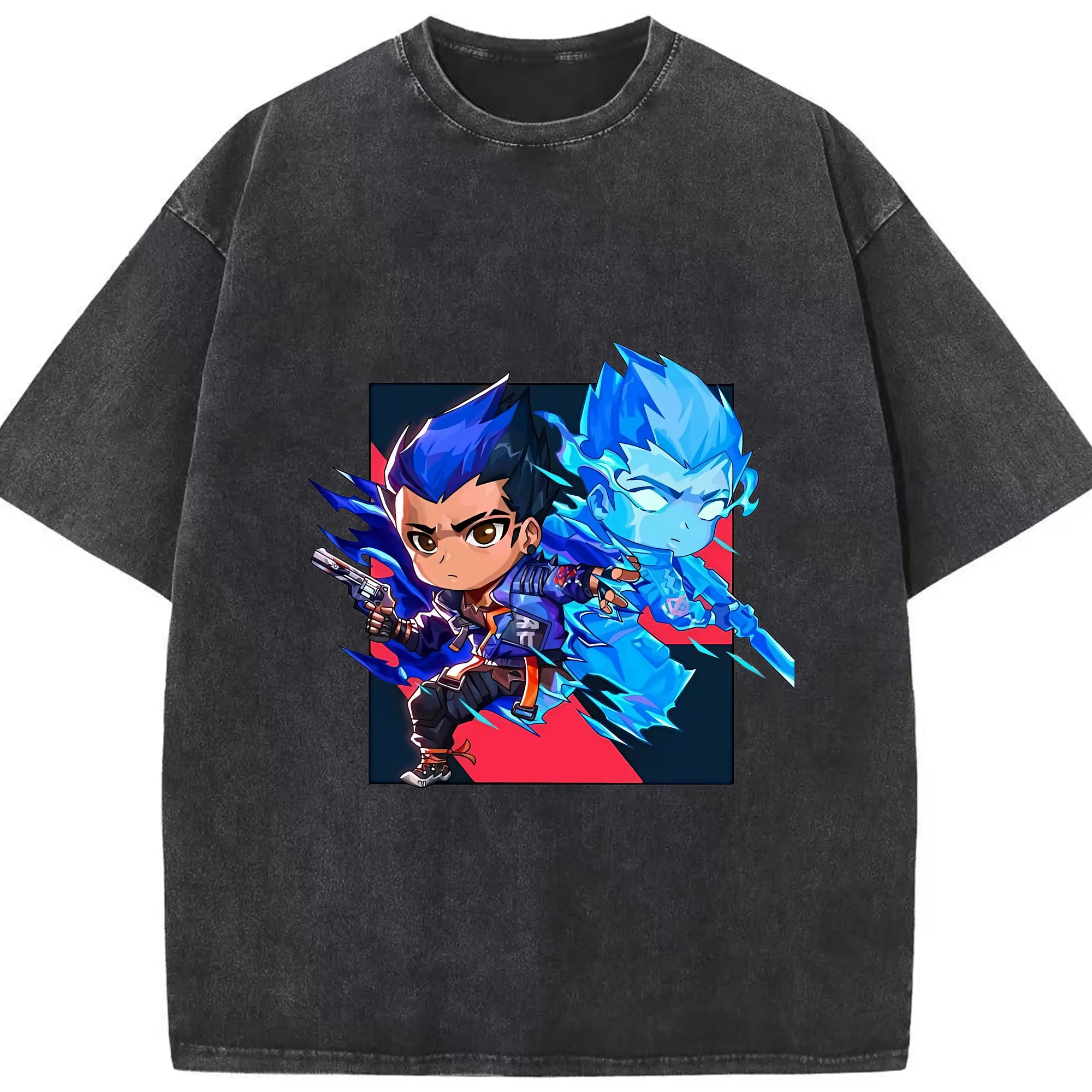 VALORANT グッズ,ヨル - 綿100％ ヴィンテージ風 半袖Tシャツ ・ フロントプリント ・ 柔らか肌触り ・ 通気性 快適 ・ スポーツ カジュアル 外出用