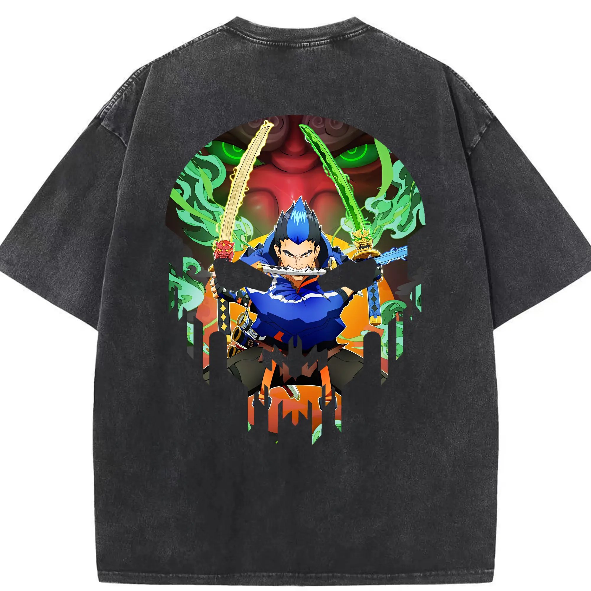 VALORANT グッズ,ヨル - 綿100％ ヴィンテージ風 半袖Tシャツ ・ 背面プリント ・ 柔らか肌触り ・ 通気性 快適 ・ スポーツ カジュアル 外出用