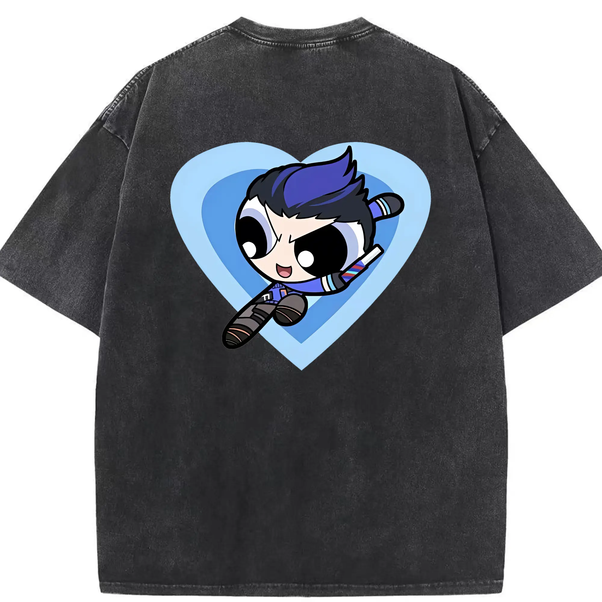 VALORANT グッズ,ヨル - 綿100％ ヴィンテージ風 半袖Tシャツ ・ 背面プリント ・ 柔らか肌触り ・ 通気性 快適 ・ スポーツ カジュアル 外出用