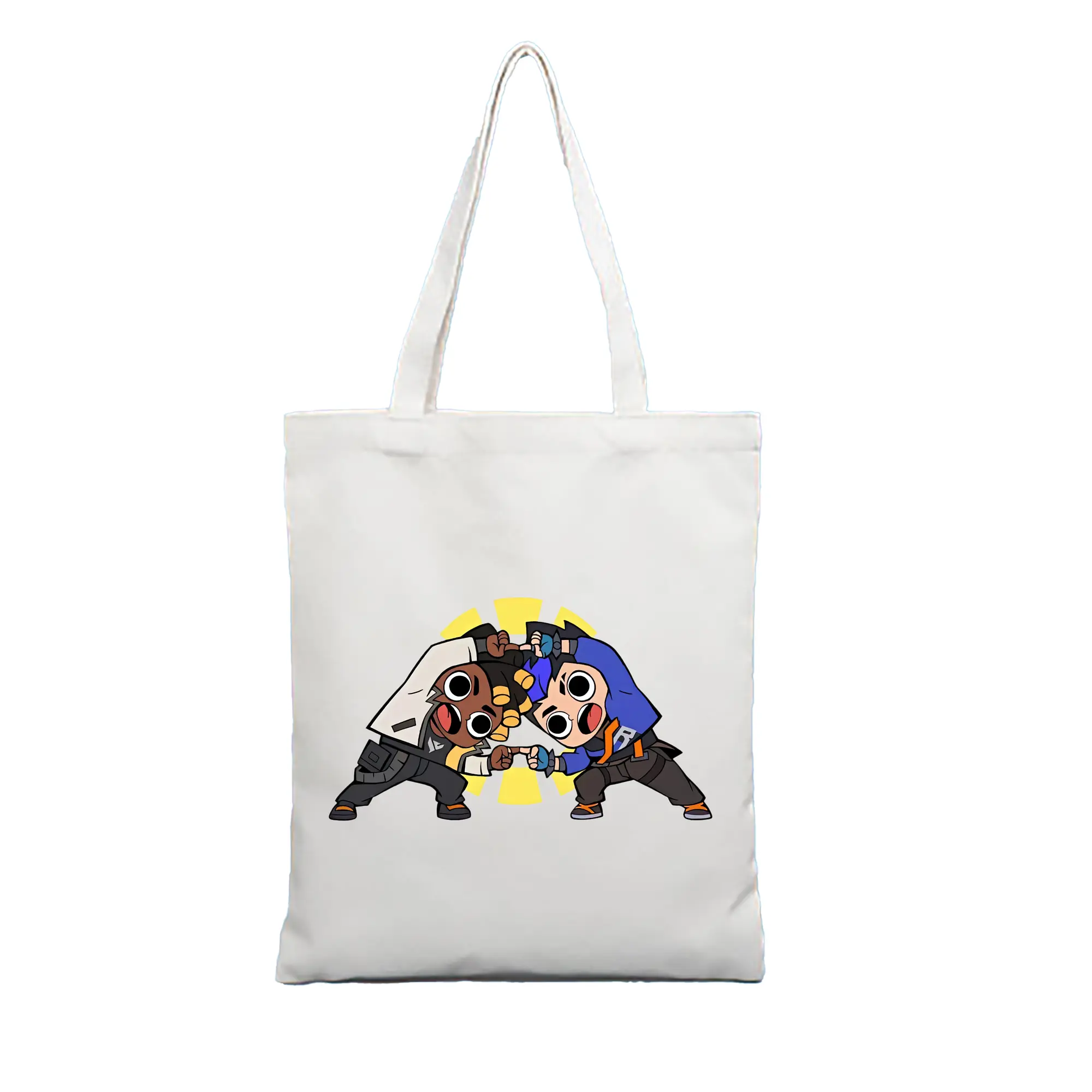 VALORANT グッズ,ヨル - 縦型キャンバス手提げバッグ（トートバッグ） ・ キャンバス素材 ・ ショッピング用 ・ 軽量 丈夫 お手入れ簡単