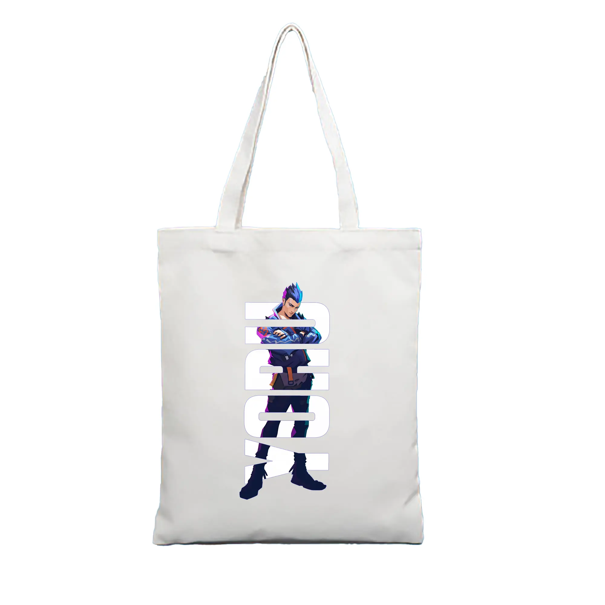 VALORANT グッズ,ヨル - 縦型キャンバス手提げバッグ（トートバッグ） ・ キャンバス素材 ・ ショッピング用 ・ 軽量 丈夫 お手入れ簡単