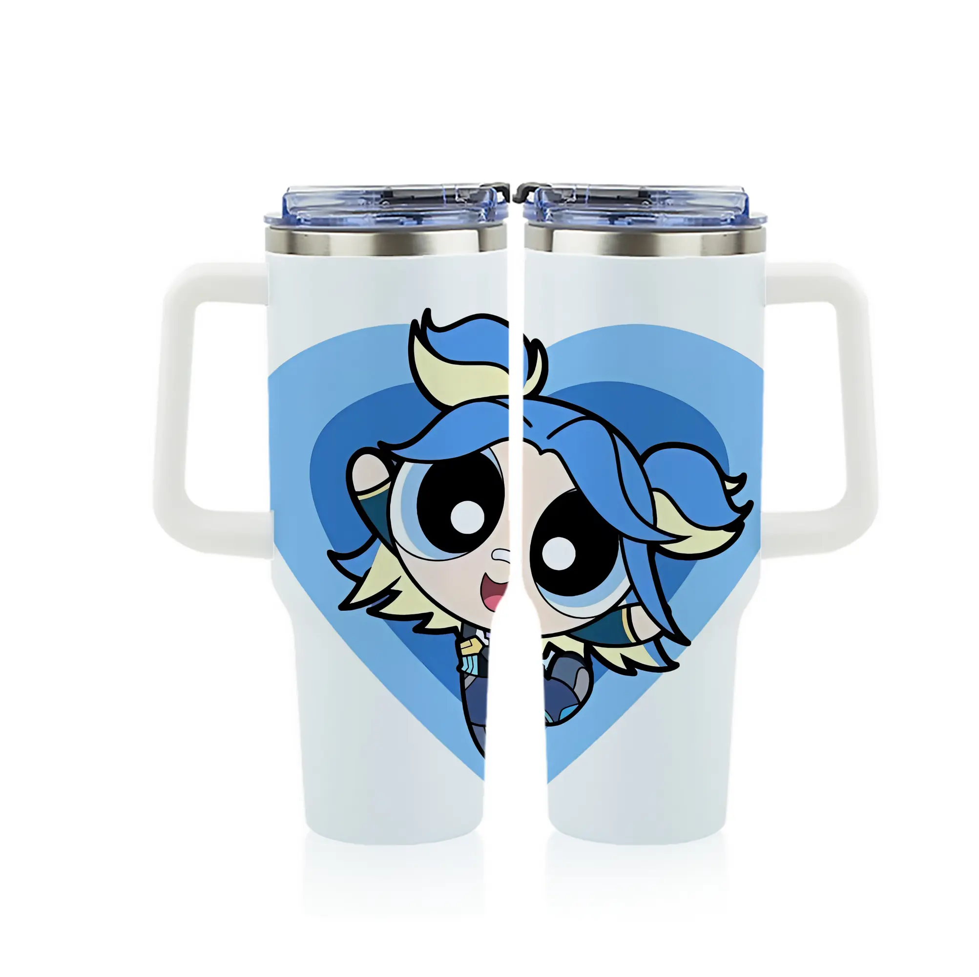 VALORANT グッズ,ネオン - 1200mL フルプリント車用タンブラー ・ 304ステンレス 内側 ・ 201ステンレス 外側 ・ 保温 保冷 ・ 通勤 ドライブ アウトドア用