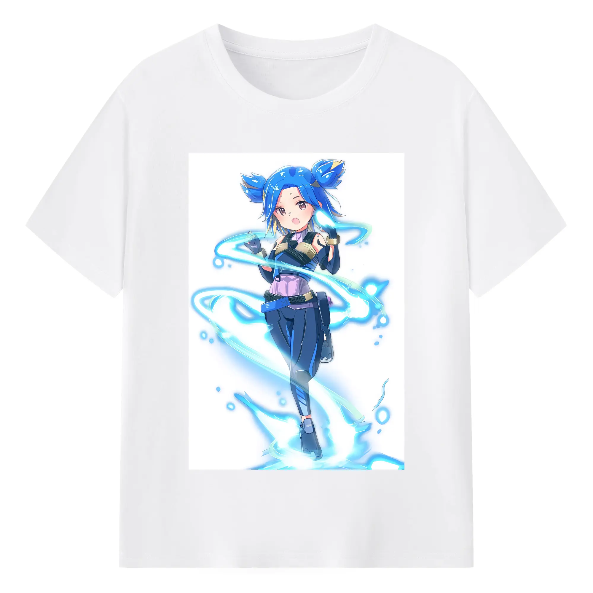 VALORANT グッズ,ネオン - 綿100％ 半袖Tシャツ ・ フロントプリント ・ 快適 通気性 ・ 日常使い 散歩 スポーツ用