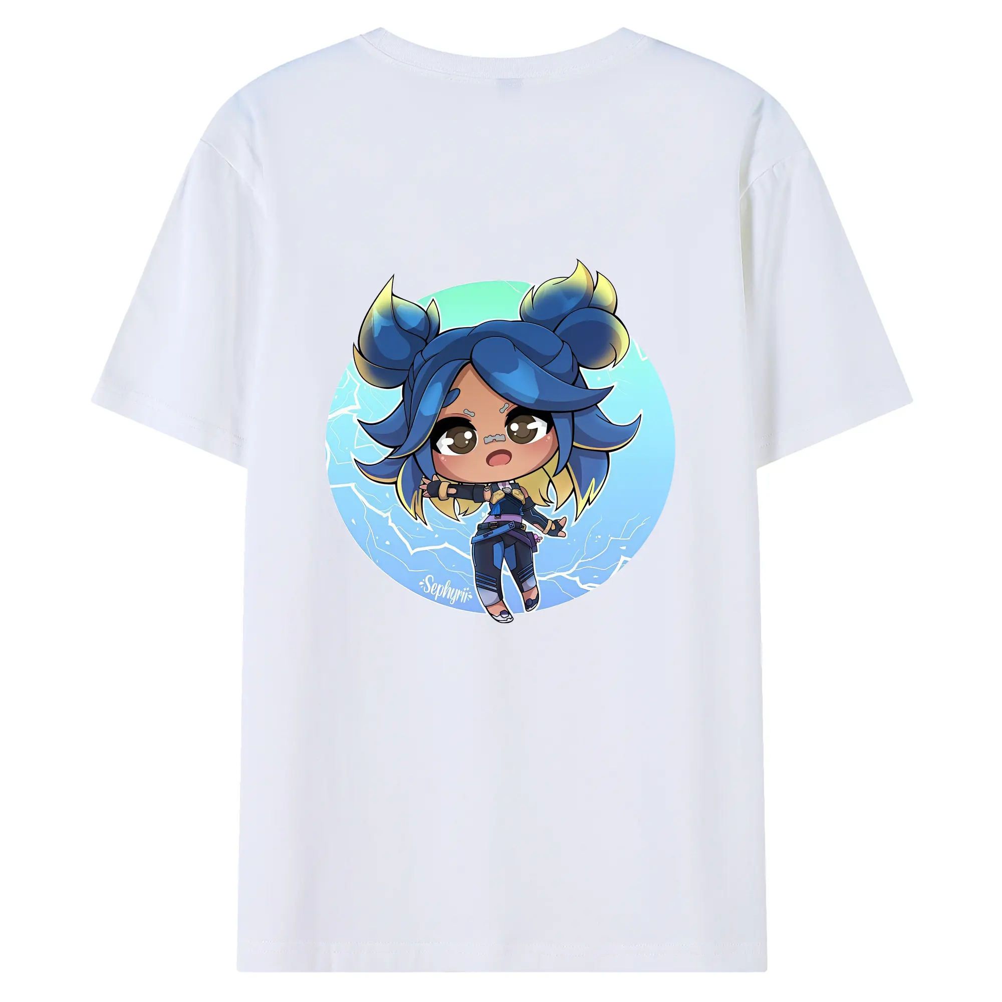 VALORANT グッズ,ネオン - 綿100％ 半袖Tシャツ ・ バックプリント ・ 快適 通気性 ・ 日常使い 散歩 スポーツ用