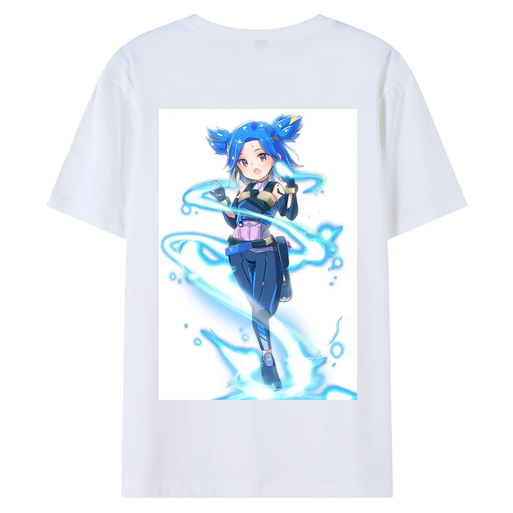 VALORANT グッズ,ネオン - 綿100％ 半袖Tシャツ ・ バックプリント ・ 快適 通気性 ・ 日常使い 散歩 スポーツ用