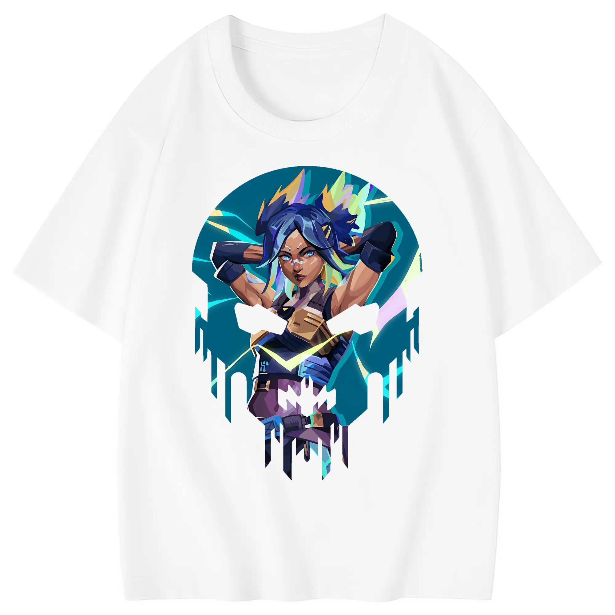 VALORANT グッズ,ネオン - 綿100％ キッズTシャツ ・ フロントプリント ・ 快適 通気性 ・ スポーツ カジュアル 散歩用