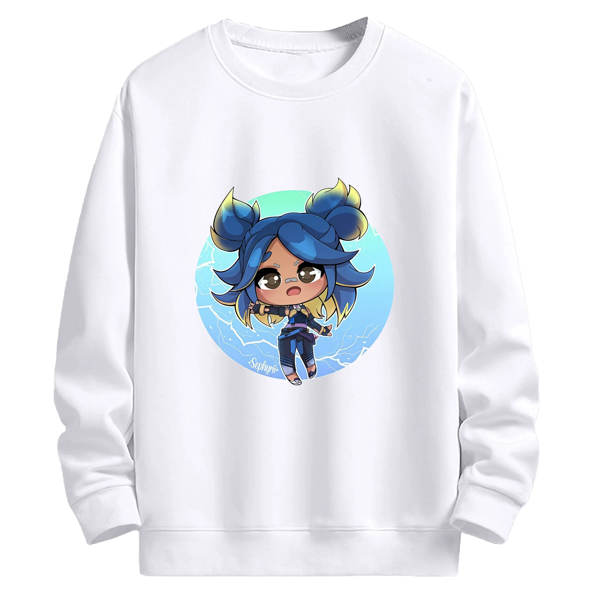 VALORANT グッズ,ネオン - 高品質 クルーネック スウェット ・ コットン59％ ポリエステル41％ ・ ユニセックス 長袖 トレーナー ・ カジュアル デイリー スポーツ 散歩用