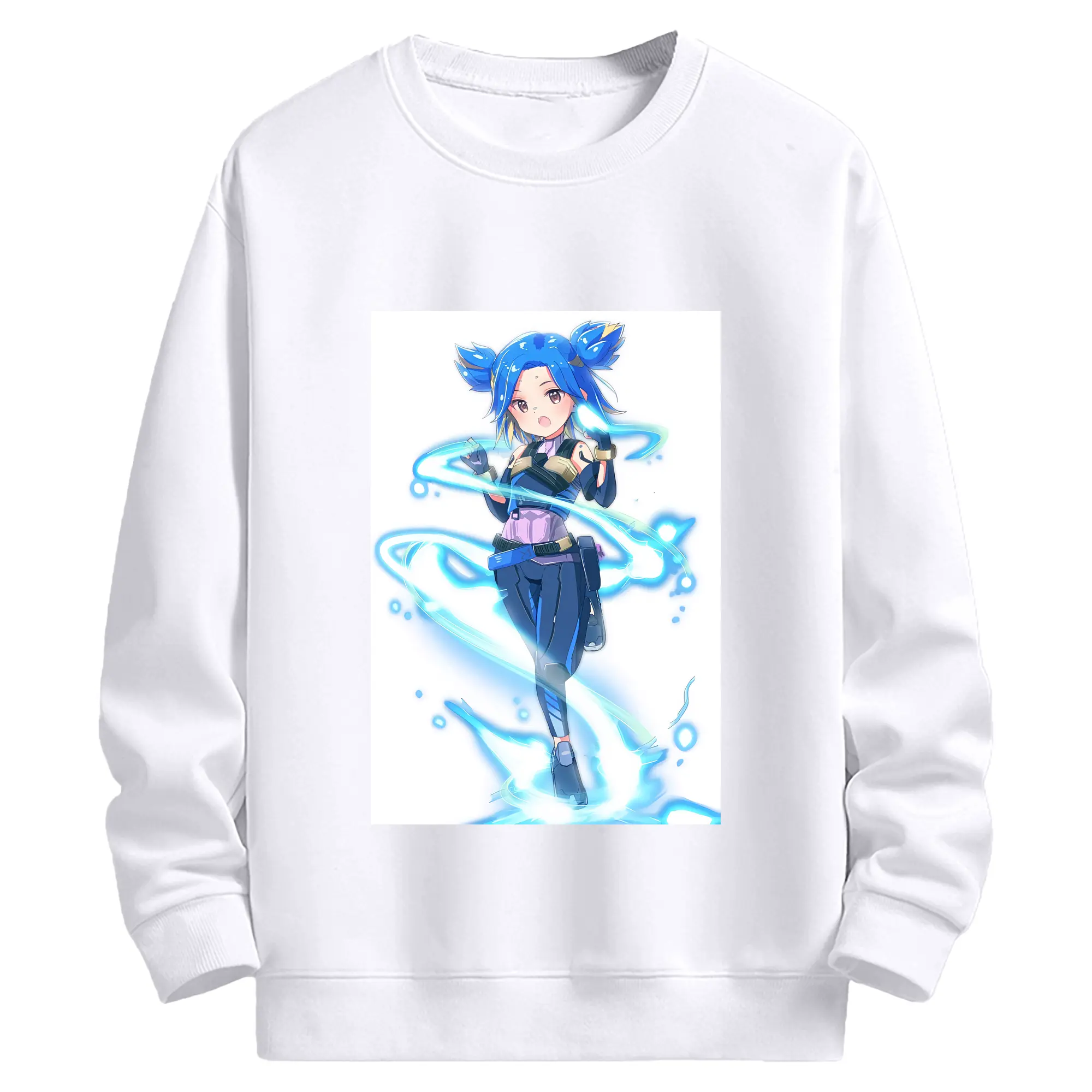 VALORANT グッズ,ネオン - 高品質 クルーネック スウェット ・ コットン59％ ポリエステル41％ ・ ユニセックス 長袖 トレーナー ・ カジュアル デイリー スポーツ 散歩用