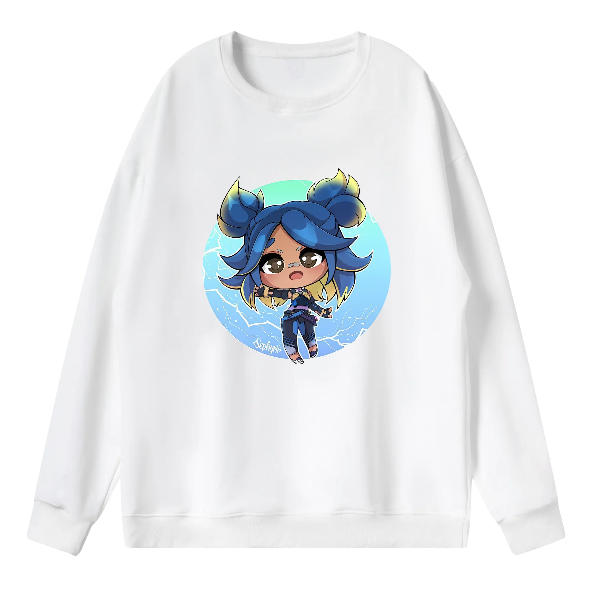 VALORANT グッズ,ネオン - 薄手 クルーネック スウェット 裏毛260g · ポリエステル 春秋向け カジュアル 男女兼用 · トレーナー デイリー スポーツ 散歩に最適