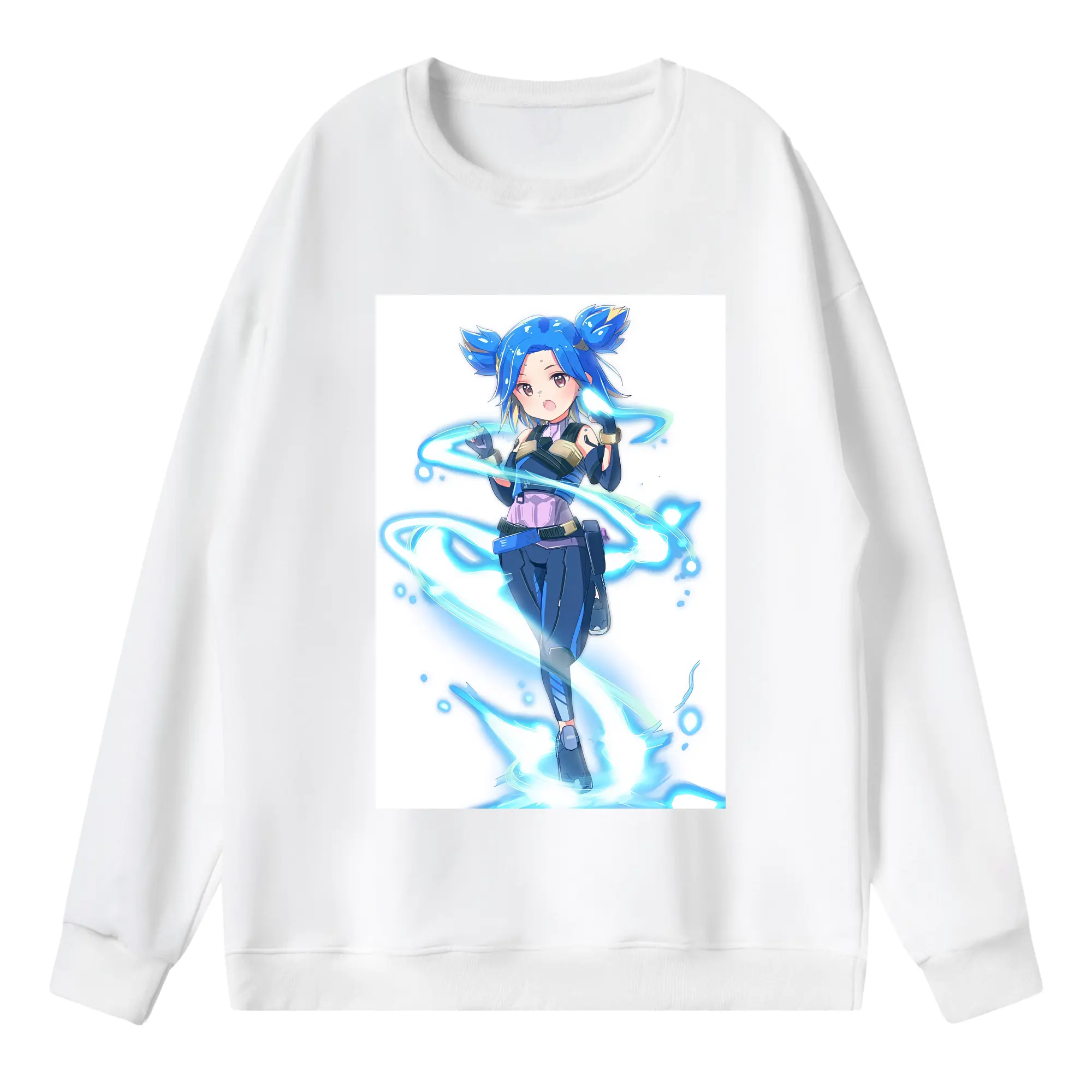 VALORANT グッズ,ネオン - 薄手 クルーネック スウェット 裏毛260g · ポリエステル 春秋向け カジュアル 男女兼用 · トレーナー デイリー スポーツ 散歩に最適