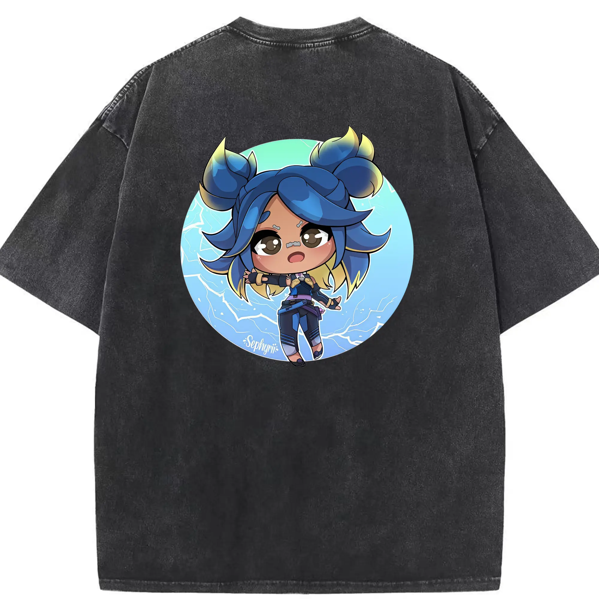 VALORANT グッズ,ネオン - 綿100％ ヴィンテージ風 半袖Tシャツ ・ 背面プリント ・ 柔らか肌触り ・ 通気性 快適 ・ スポーツ カジュアル 外出用