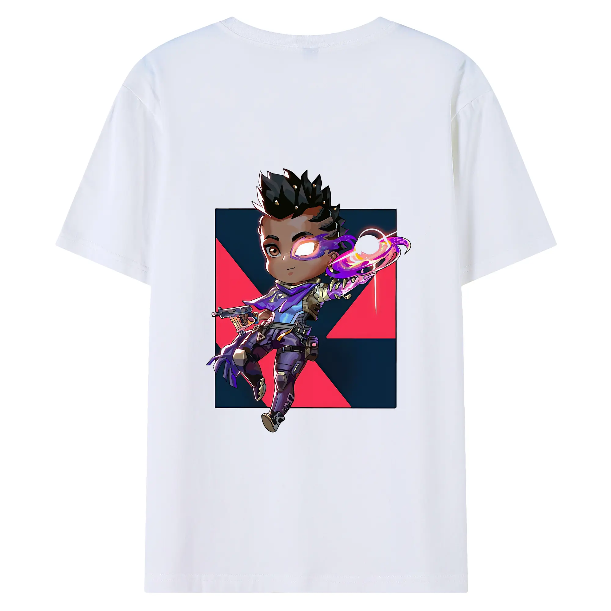 VALORANT グッズ,アストラ - 綿100％ 半袖Tシャツ ・ バックプリント ・ 快適 通気性 ・ 日常使い 散歩 スポーツ用