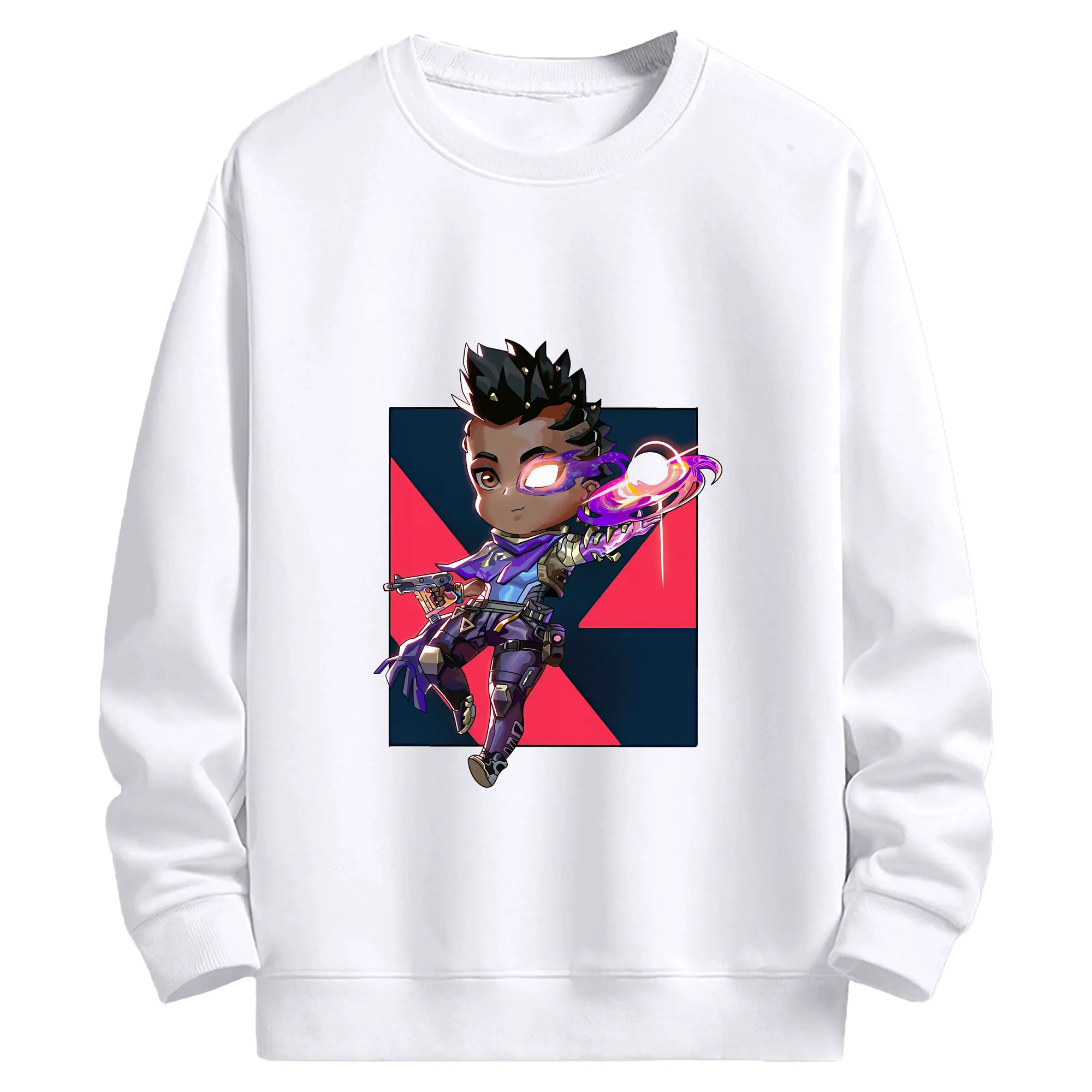 VALORANT グッズ,アストラ - 高品質 クルーネック スウェット ・ コットン59％ ポリエステル41％ ・ ユニセックス 長袖 トレーナー ・ カジュアル デイリー スポーツ 散歩用