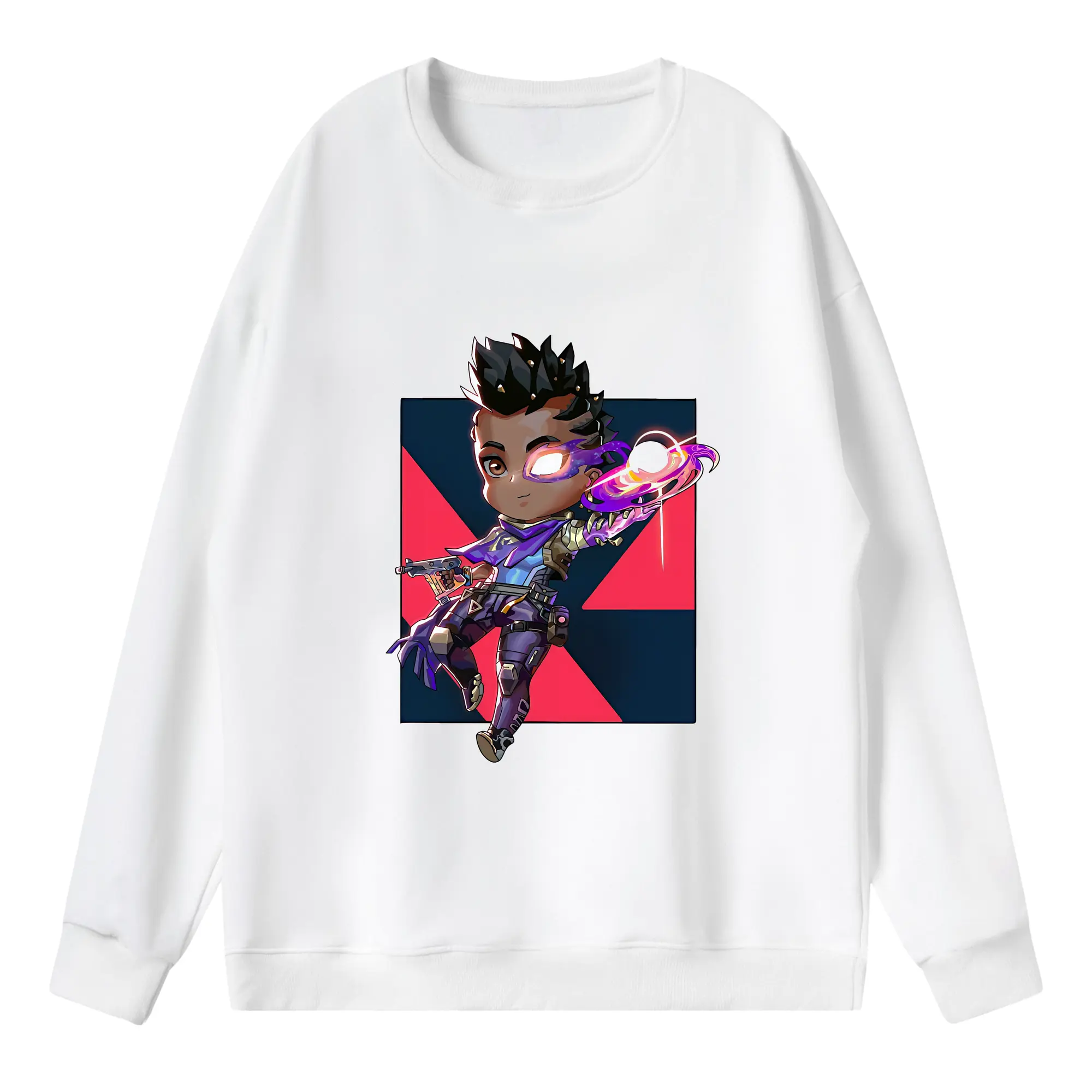 VALORANT グッズ,アストラ - 薄手 クルーネック スウェット 裏毛260g · ポリエステル 春秋向け カジュアル 男女兼用 · トレーナー デイリー スポーツ 散歩に最適