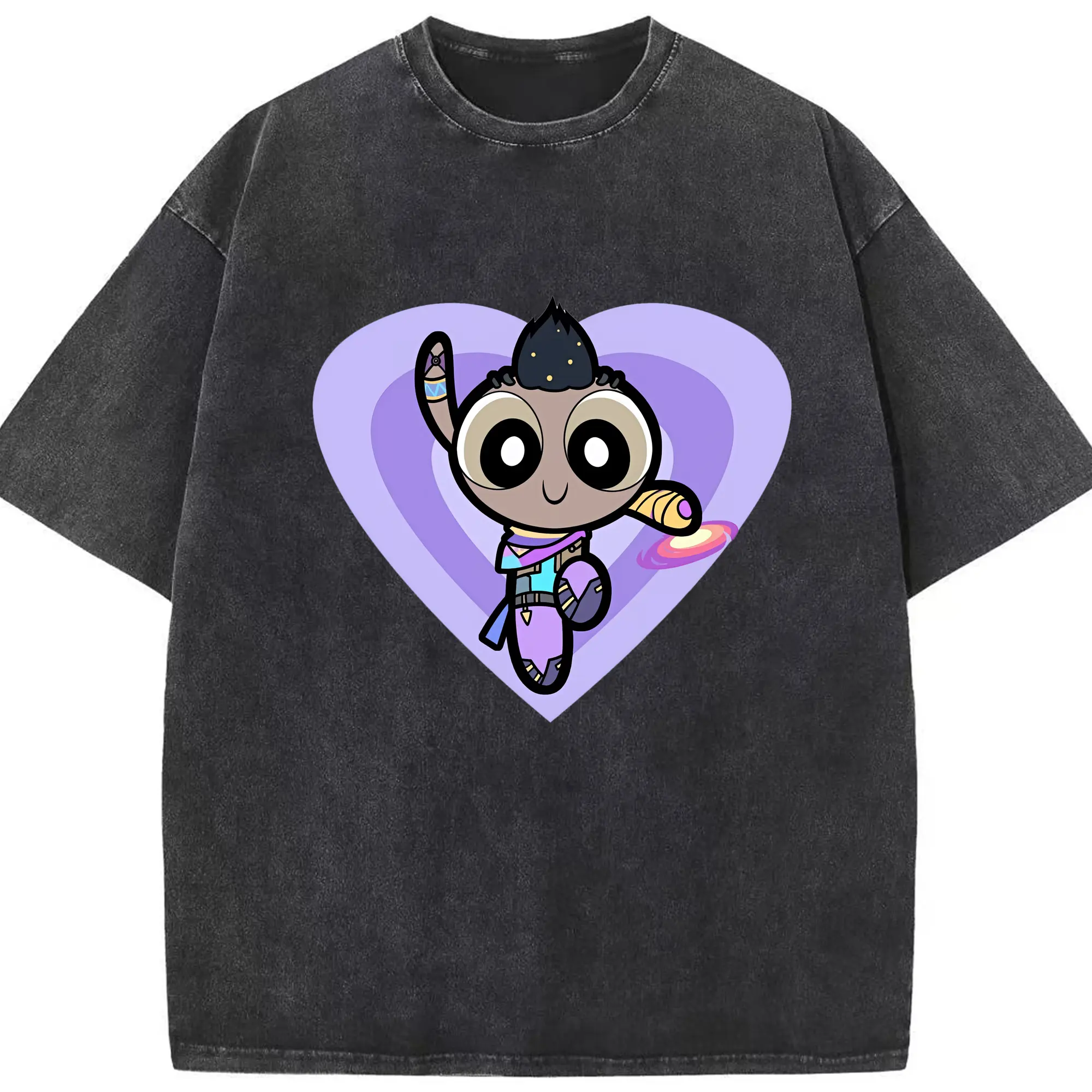 VALORANT グッズ,アストラ - 綿100％ ヴィンテージ風 半袖Tシャツ ・ フロントプリント ・ 柔らか肌触り ・ 通気性 快適 ・ スポーツ カジュアル 外出用