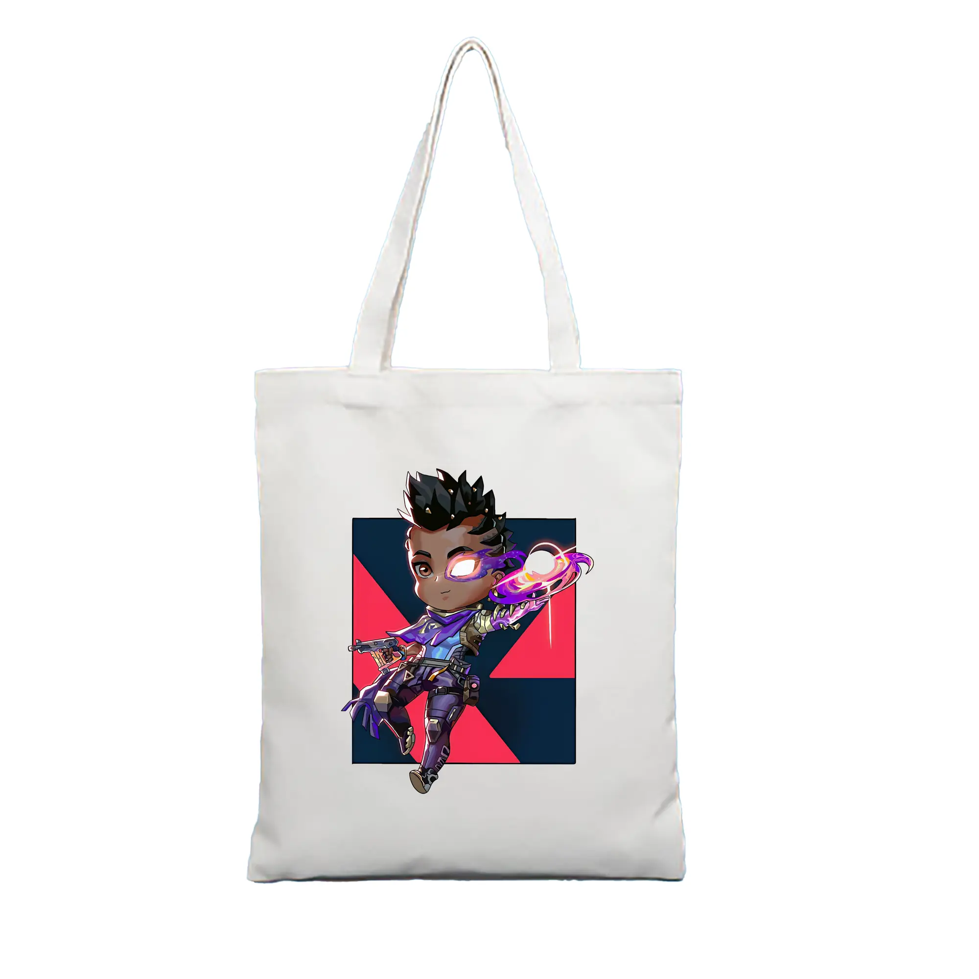 VALORANT グッズ,アストラ - 縦型キャンバス手提げバッグ（トートバッグ） ・ キャンバス素材 ・ ショッピング用 ・ 軽量 丈夫 お手入れ簡単