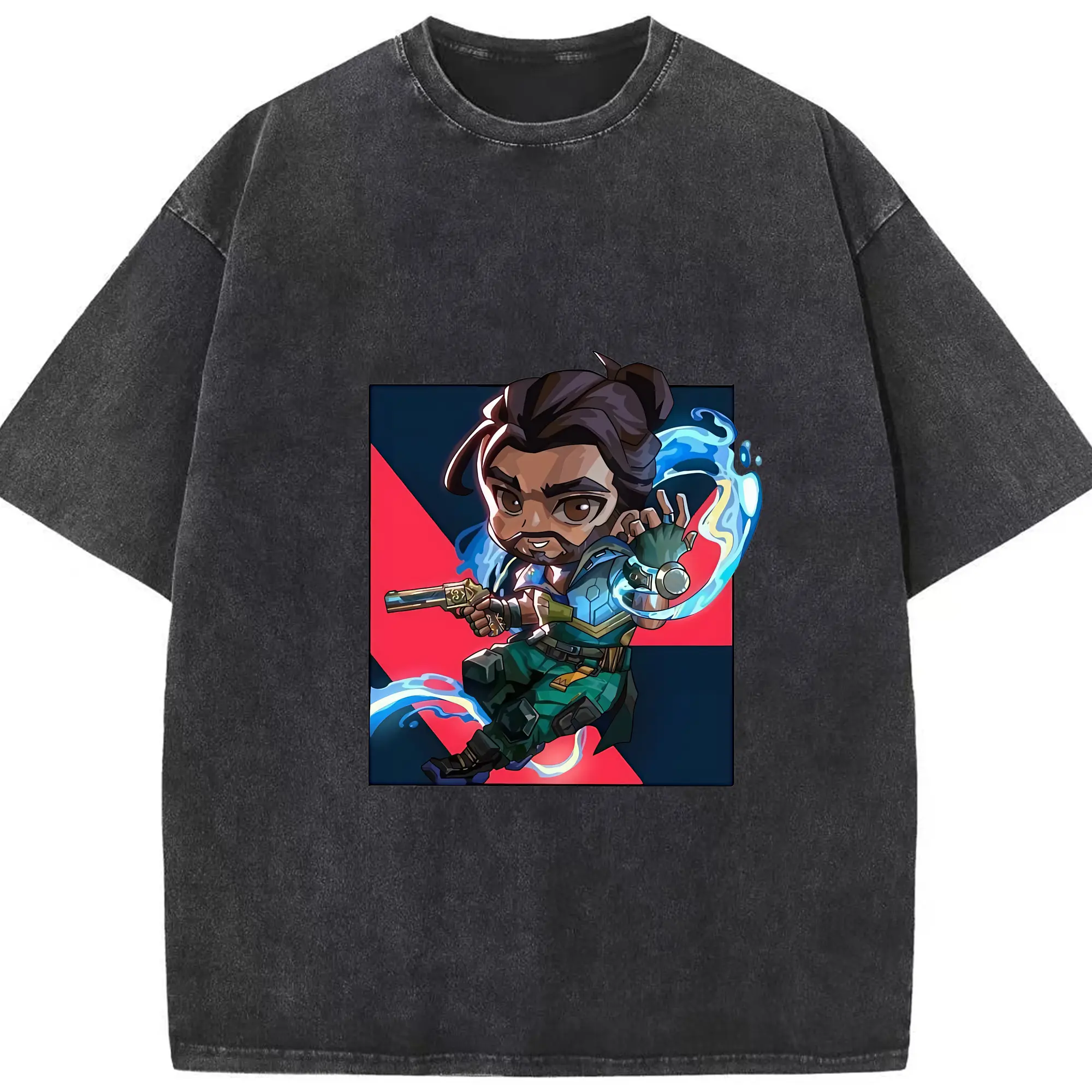 VALORANT グッズ,ハーバー - 綿100％ ヴィンテージ風 半袖Tシャツ ・ フロントプリント ・ 柔らか肌触り ・ 通気性 快適 ・ スポーツ カジュアル 外出用