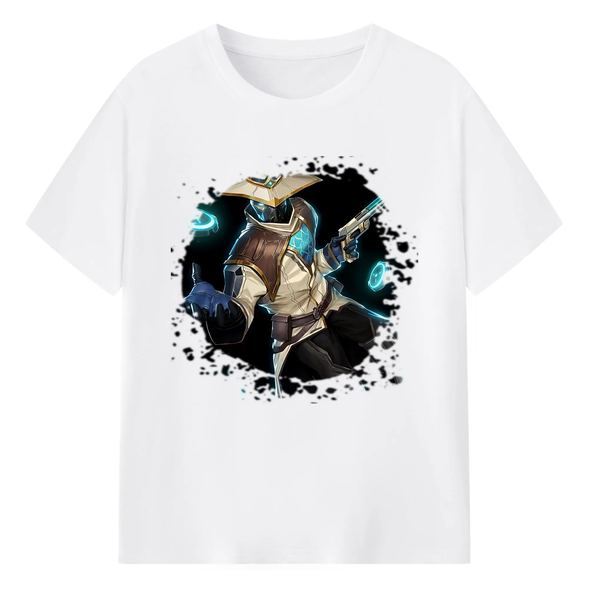 VALORANT グッズ,サイファー - 綿100％ 半袖Tシャツ ・ フロントプリント ・ 快適 通気性 ・ 日常使い 散歩 スポーツ用