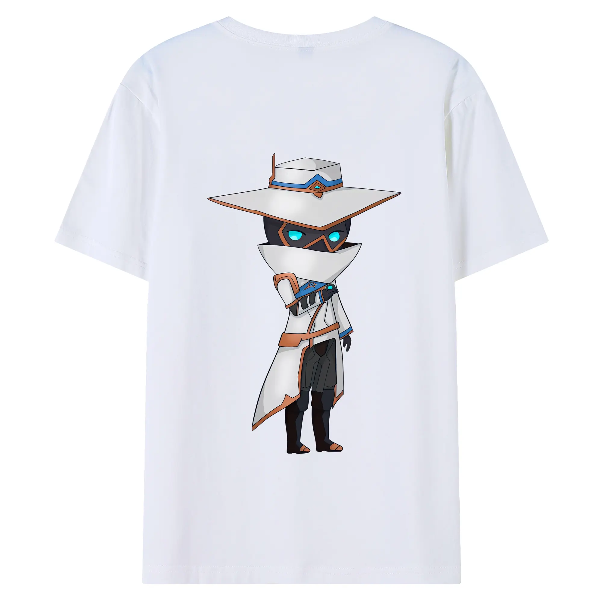 VALORANT グッズ,サイファー - 綿100％ 半袖Tシャツ ・ バックプリント ・ 快適 通気性 ・ 日常使い 散歩 スポーツ用